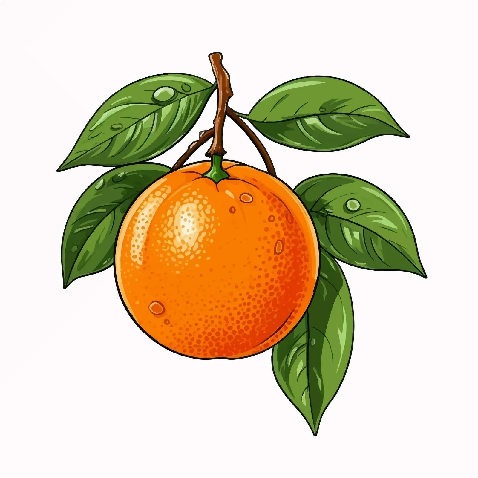 Orange Coloring Illustration for Children's Education free images image from Dotvec