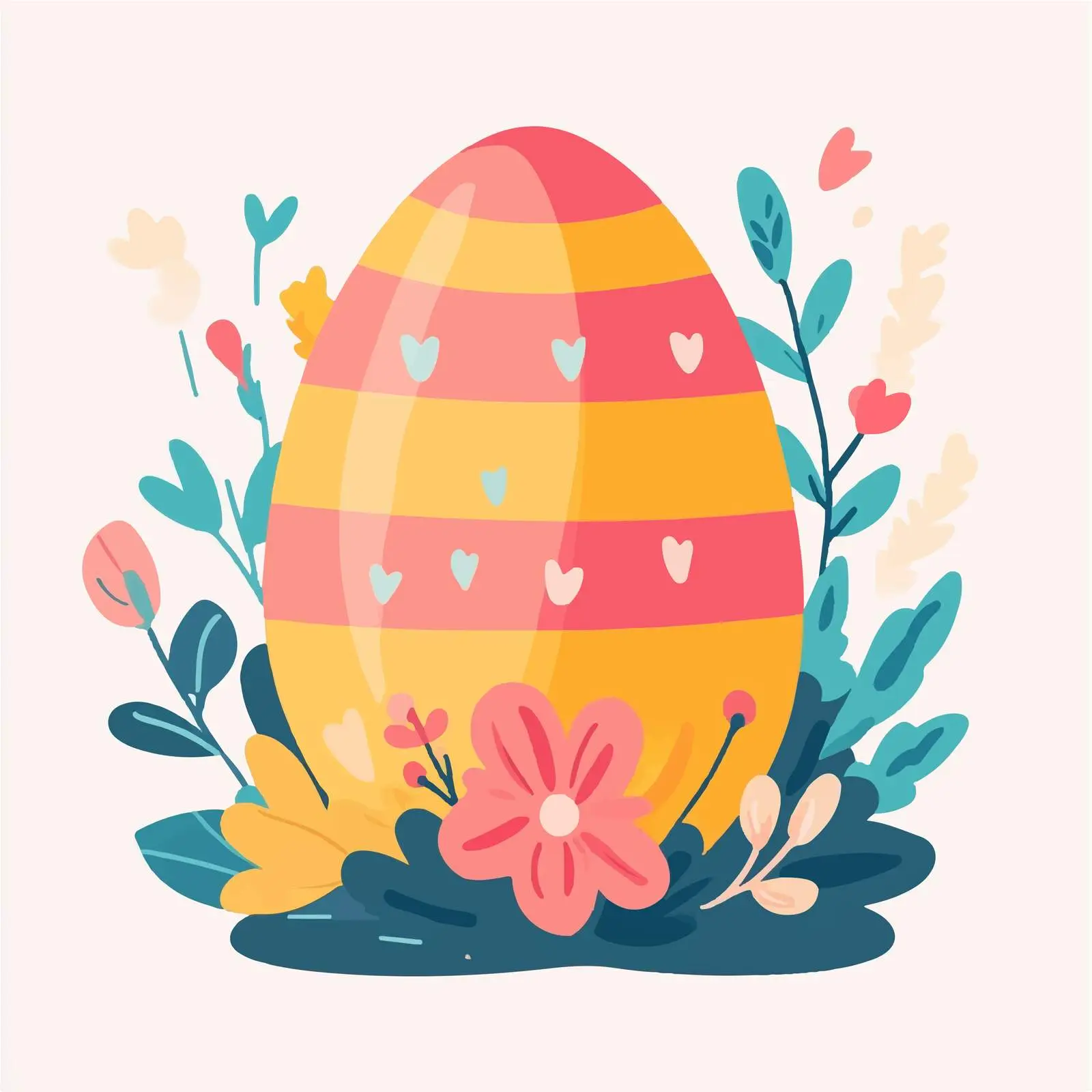 Colorful Easter Egg Vector Illustration — free download from Dotvec