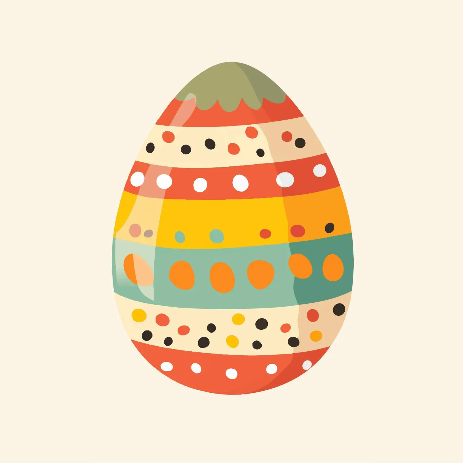 Colorful Easter Egg Vector Illustration — free download from Dotvec