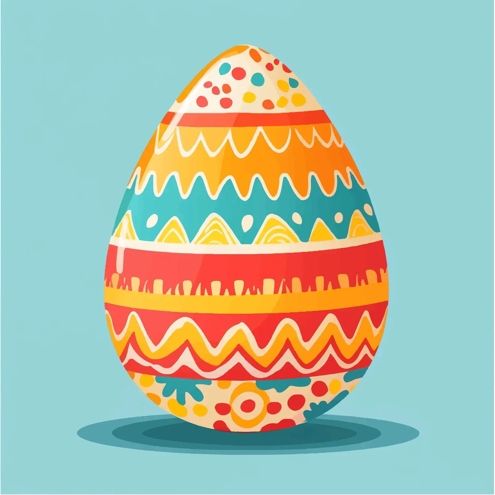 Vibrant Easter Egg Vector Design — free download from Dotvec
