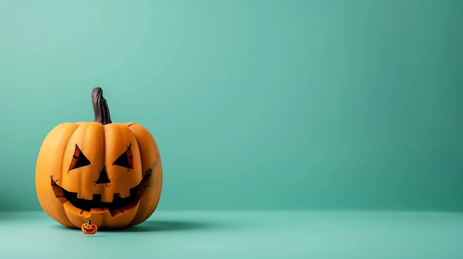 Colorful Halloween Pumpkin on Pink Background – free happiness image from Dotvec