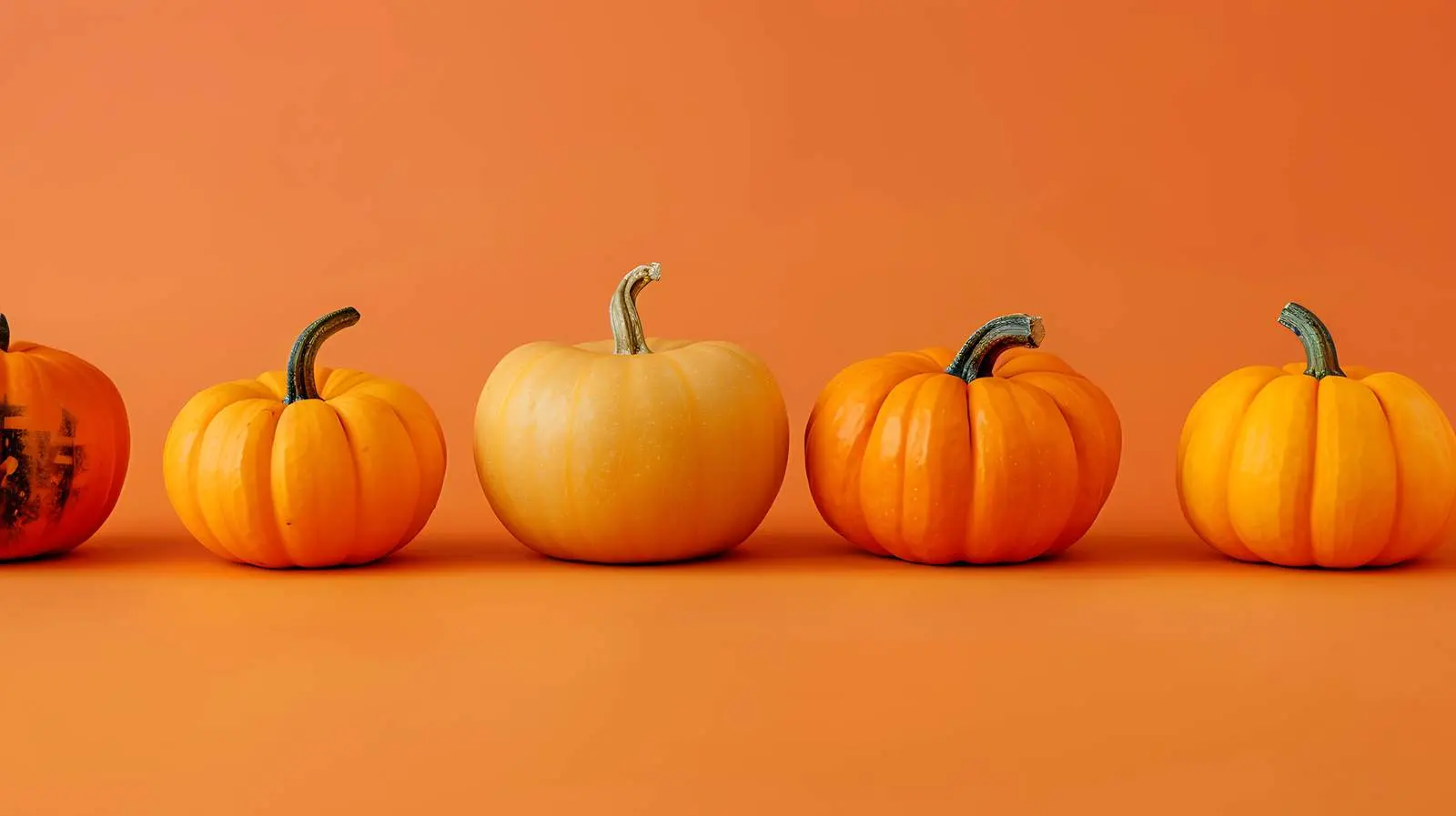 Vibrant Halloween Pumpkins on Orange Grey Background — free download from Dotvec