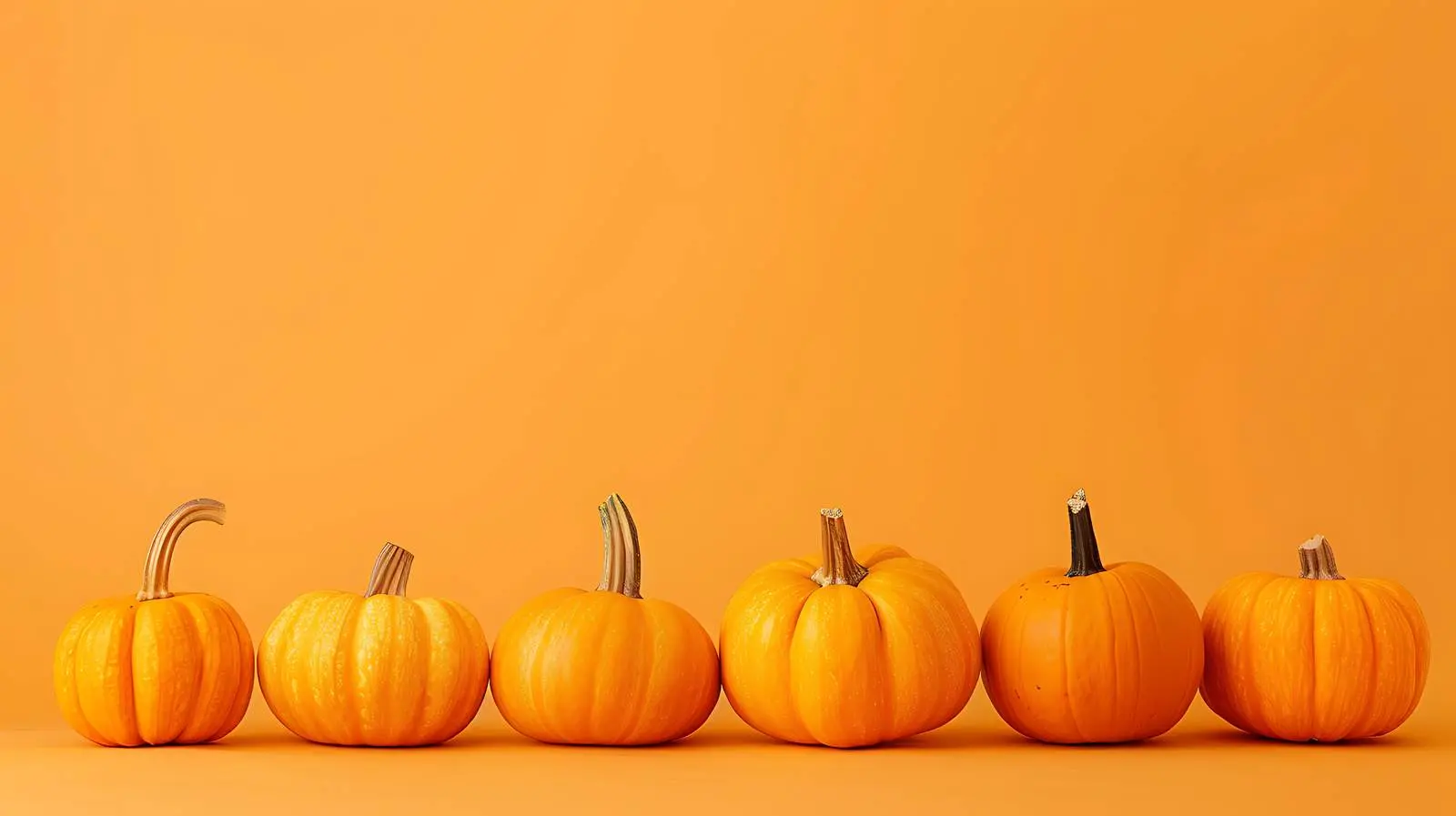 Colorful Halloween Pumpkins on Orange Background – free gourd image from Dotvec