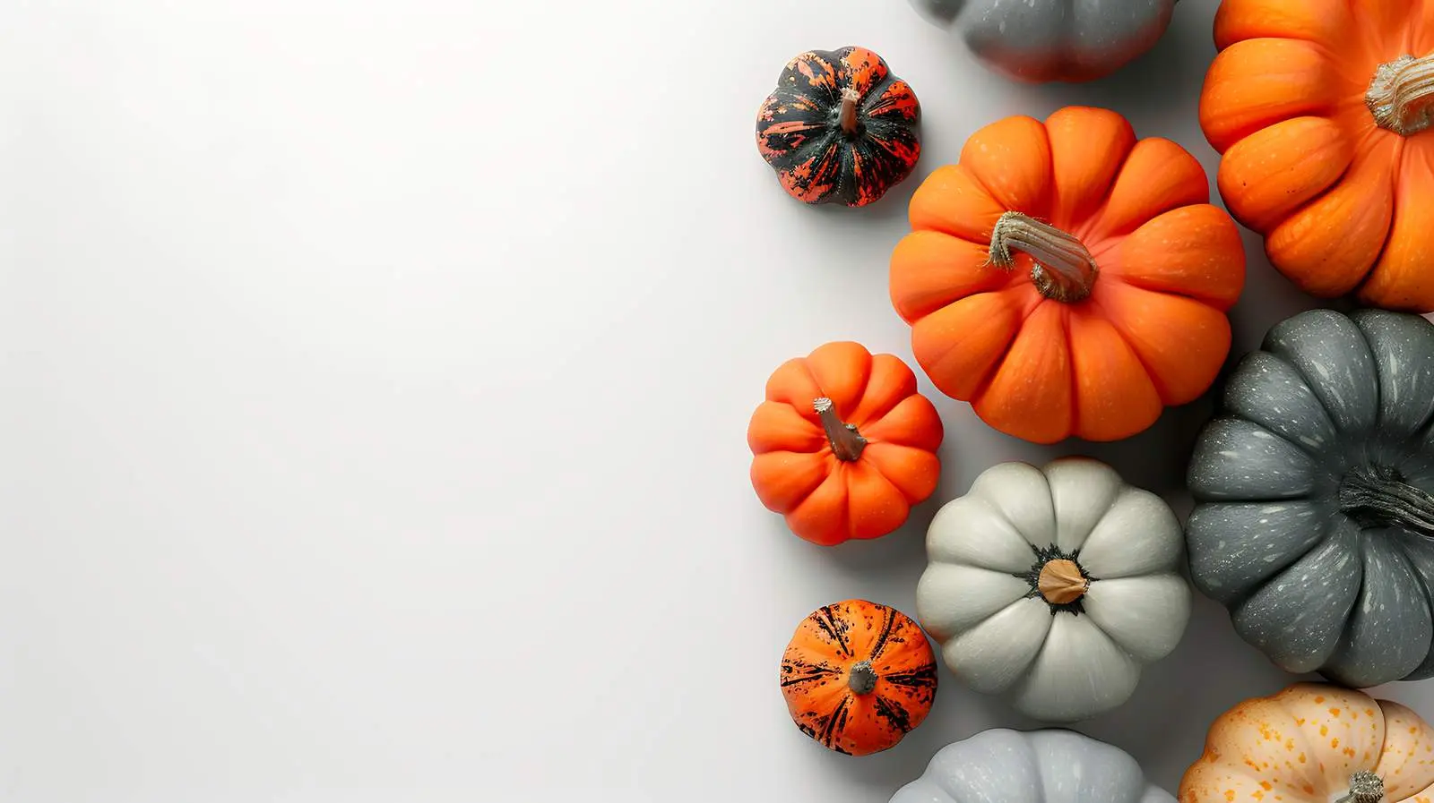 Colorful Halloween Pumpkins on Orange Background — free download from Dotvec
