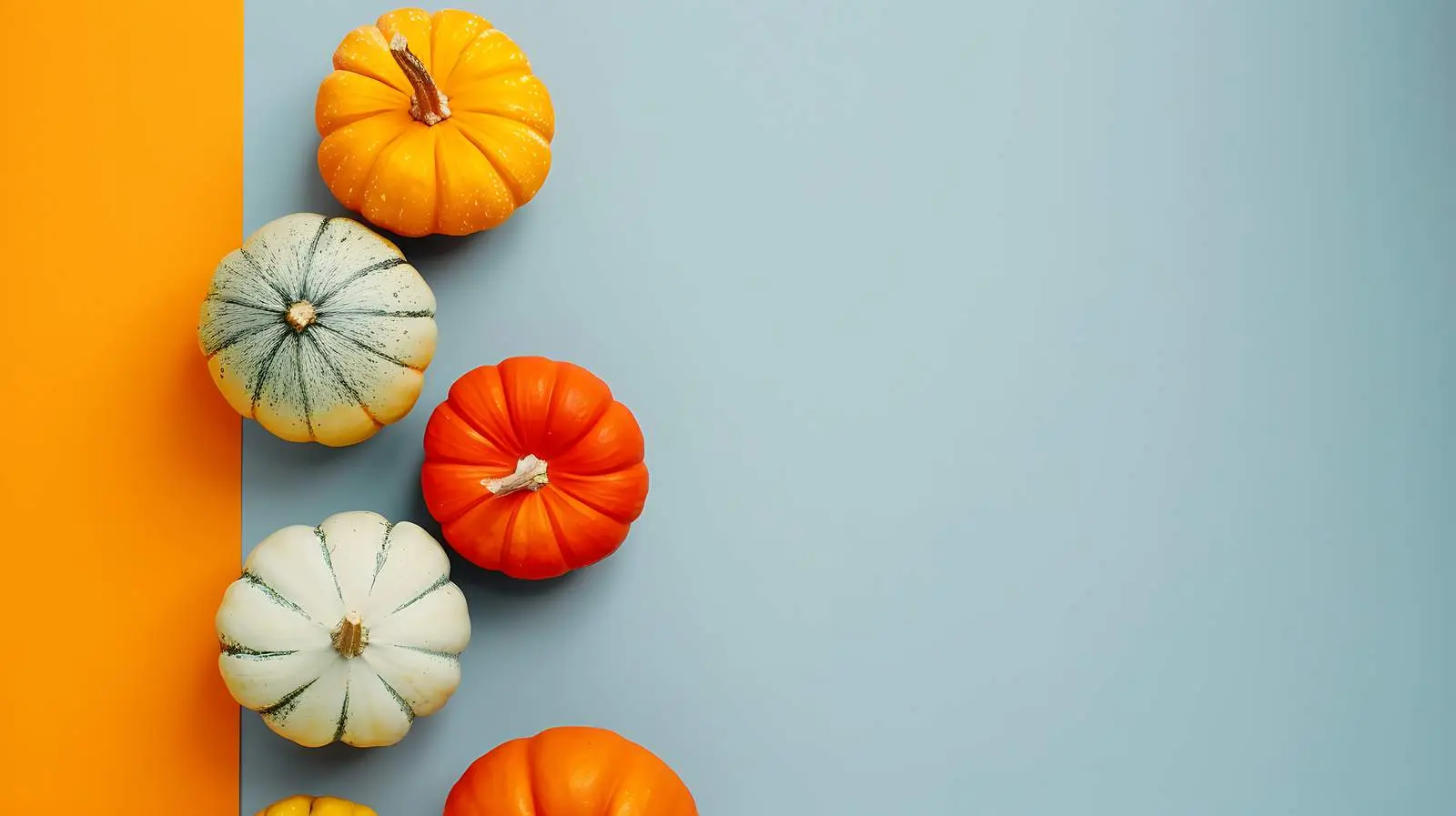 Colorful Halloween Pumpkins on Orange Background — free download from Dotvec