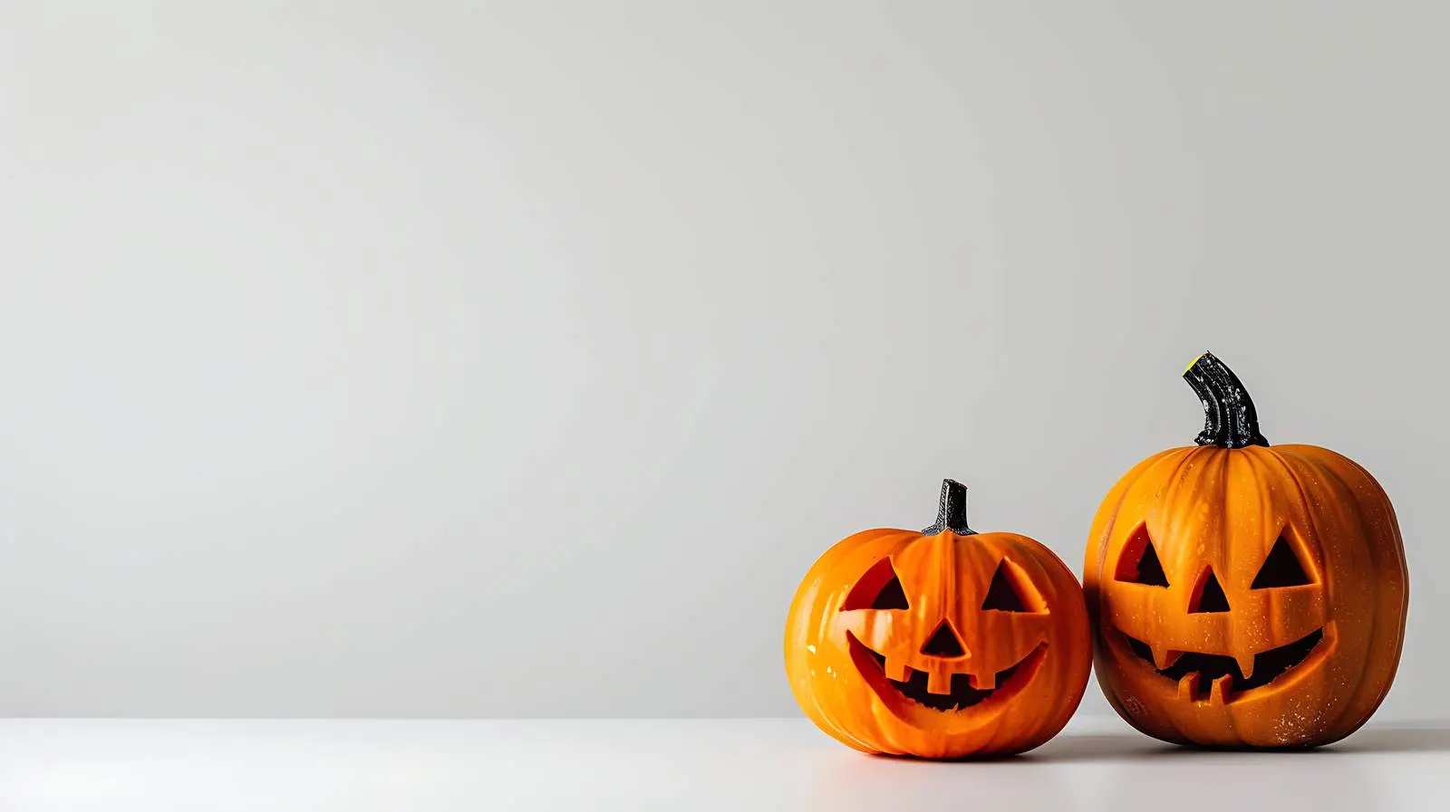 Colorful Halloween Pumpkins on Orange Background — free download from Dotvec