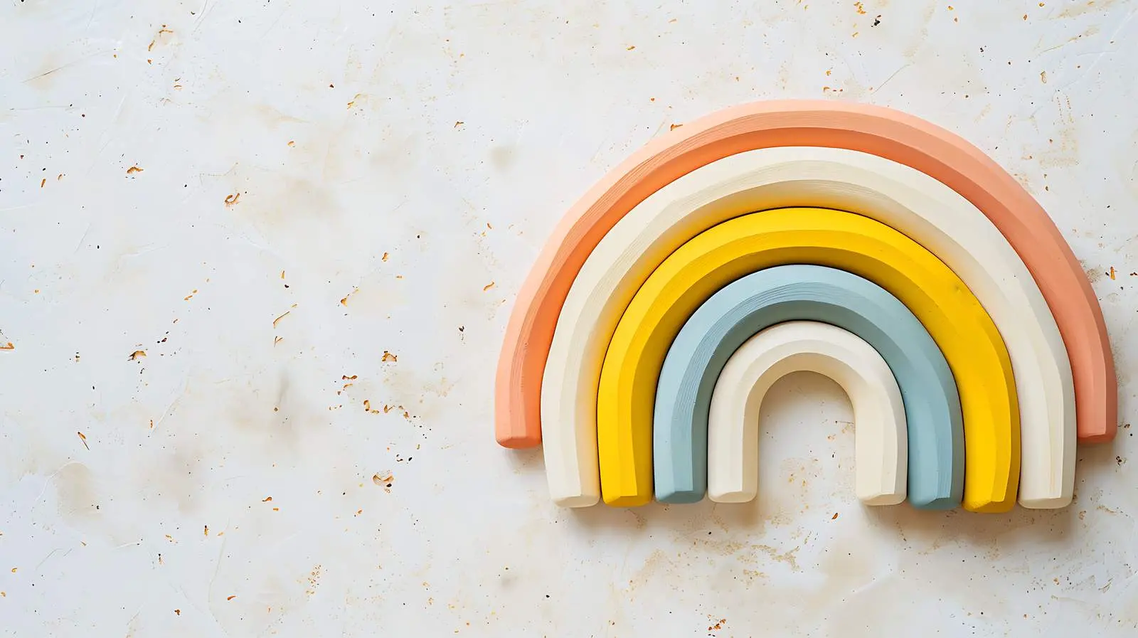 Colorful Rainbow Stacking Toy on Beige Background — free download from Dotvec