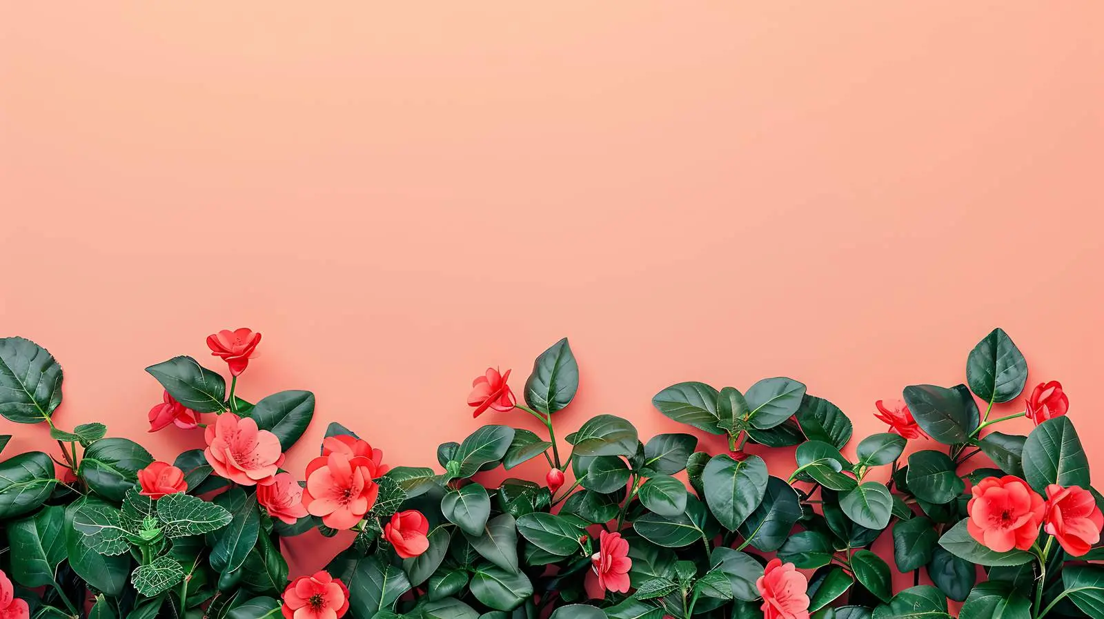 Vibrant Red Flowers with Green Leaves — free download from Dotvec