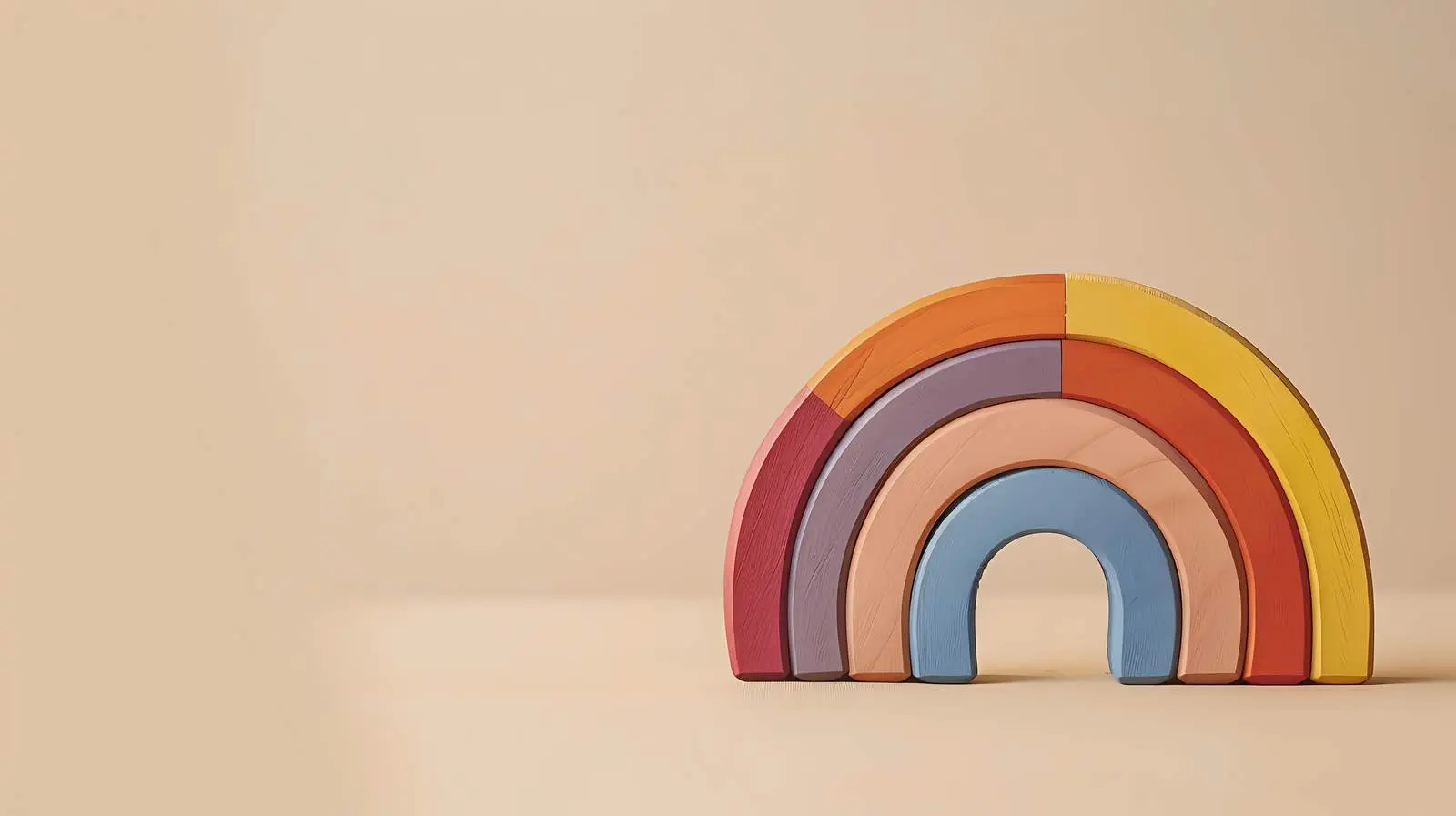 Colourful Wooden Rainbow Stacking Toy — free download from Dotvec