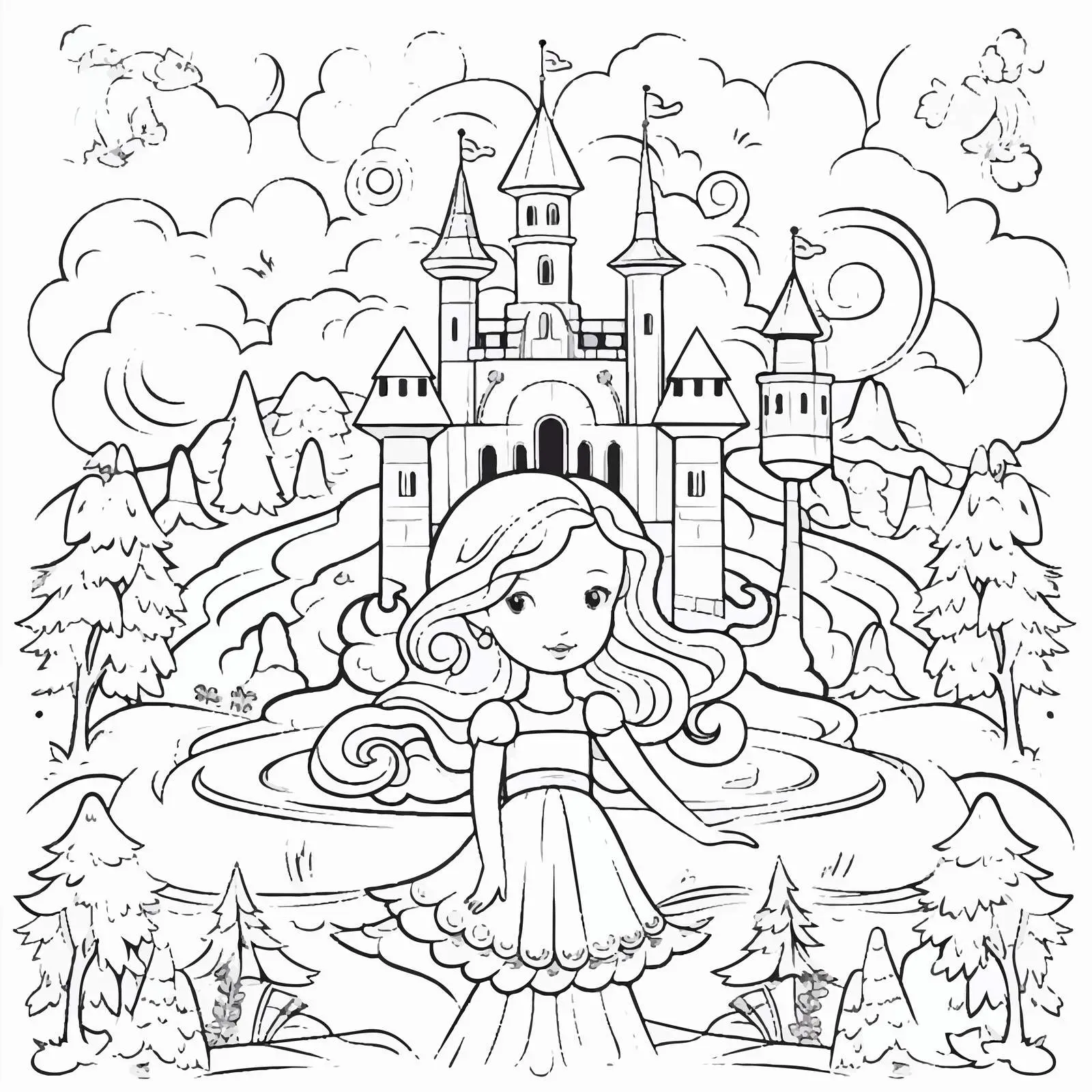 Kids Colouring Book Template Vector Illustration — free download from Dotvec