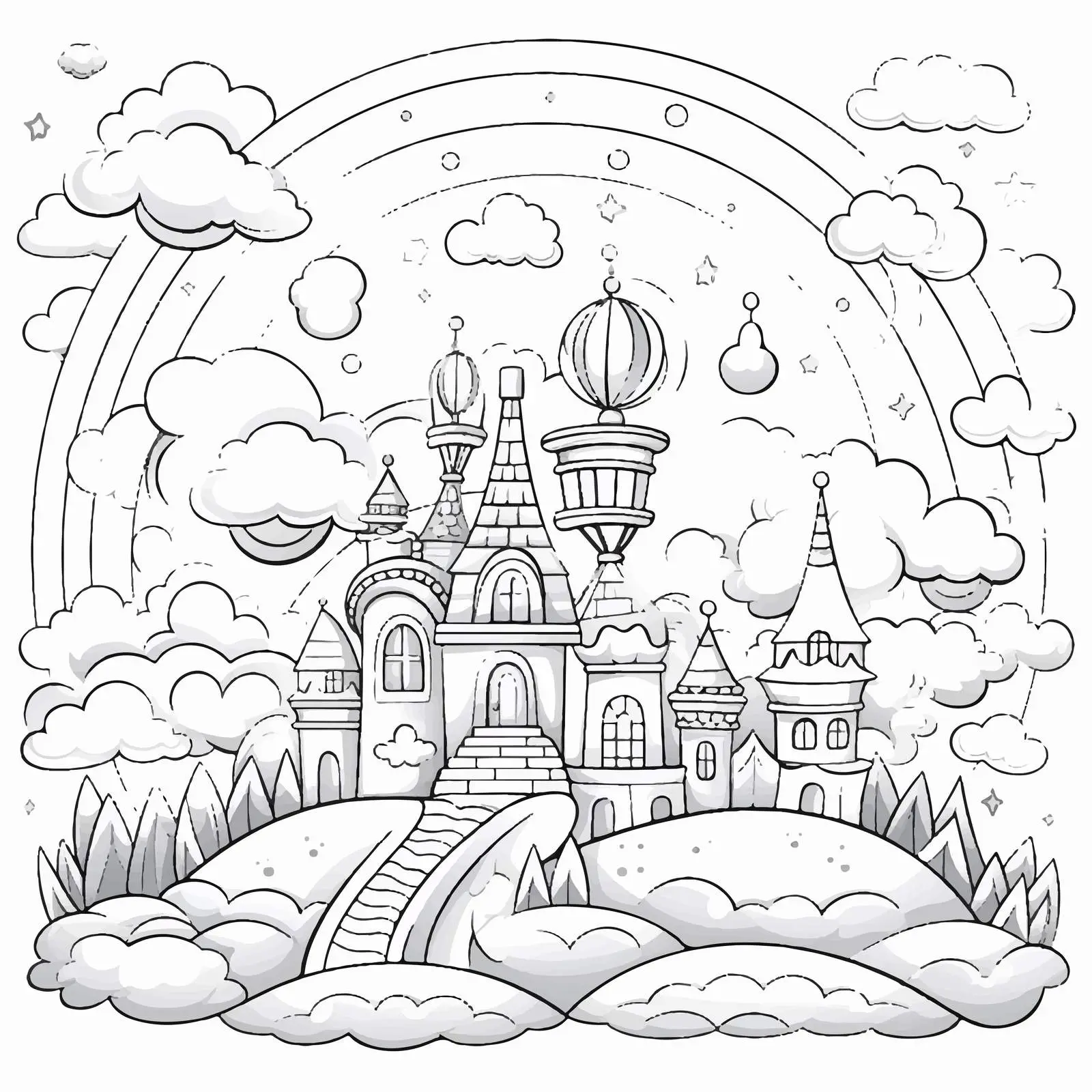 Kids Colouring Book Template Illustration – free childrens activities image from Dotvec
