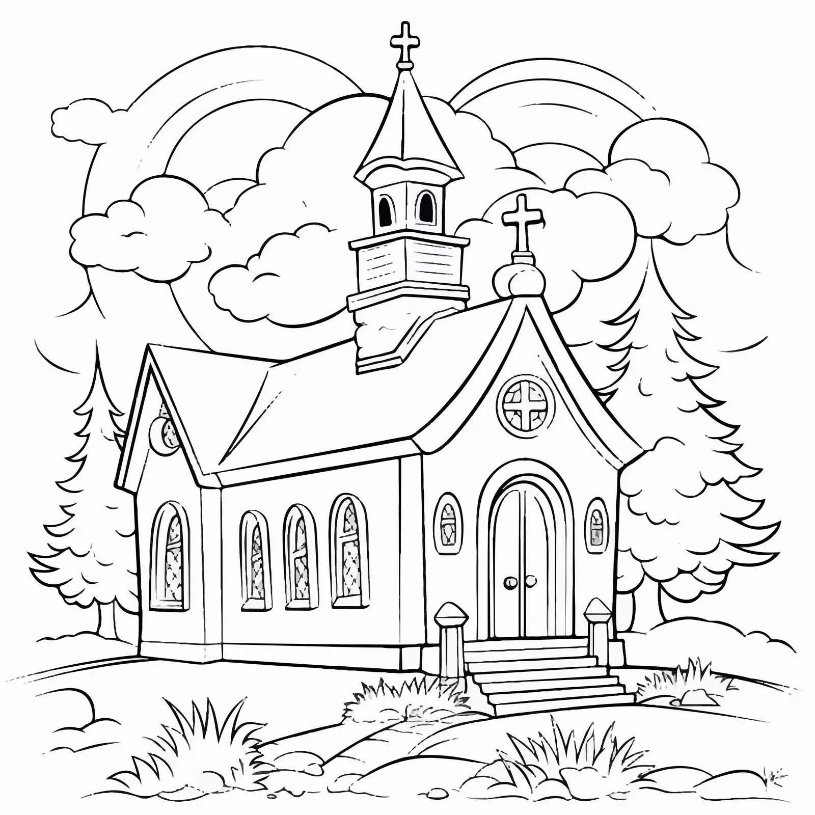 Kids Colouring Book Template Illustration Vector – free childhood creativity image from Dotvec