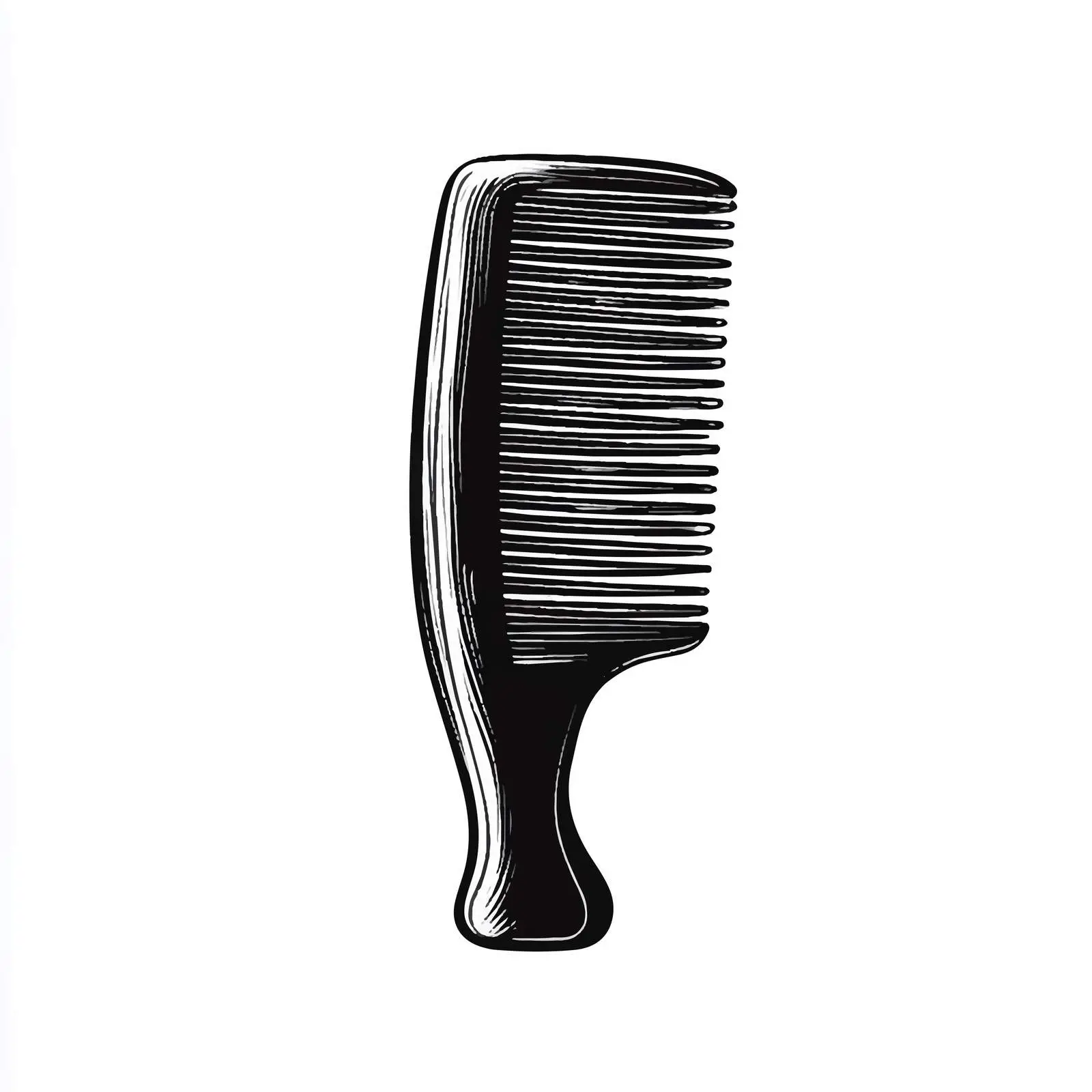Hand-Drawn Cartoon Comb Illustration – free haircare image from Dotvec