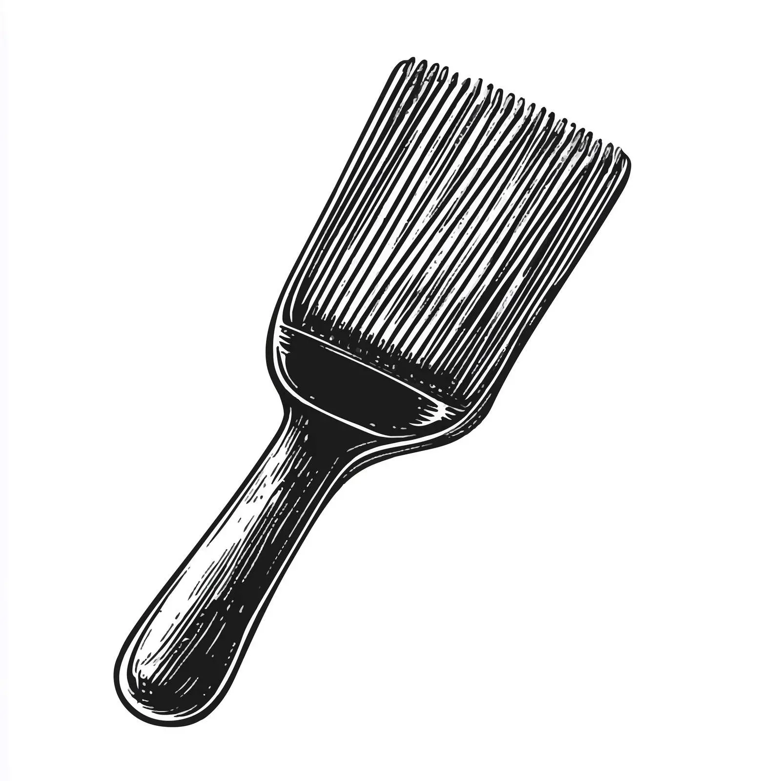 Black and White Cartoon Comb Illustration — free download from Dotvec