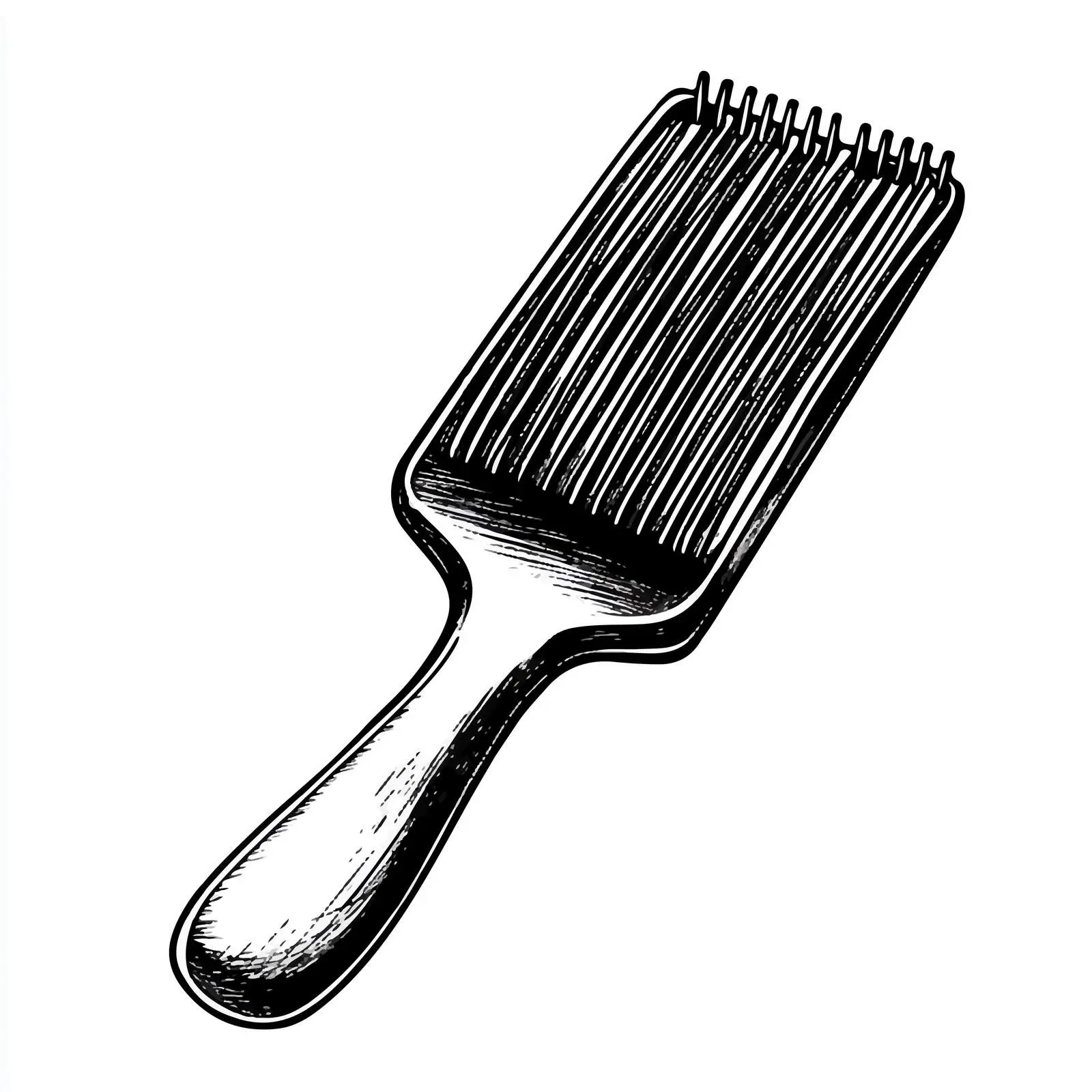 Hand-Drawn Black and White Comb Design — free download from Dotvec