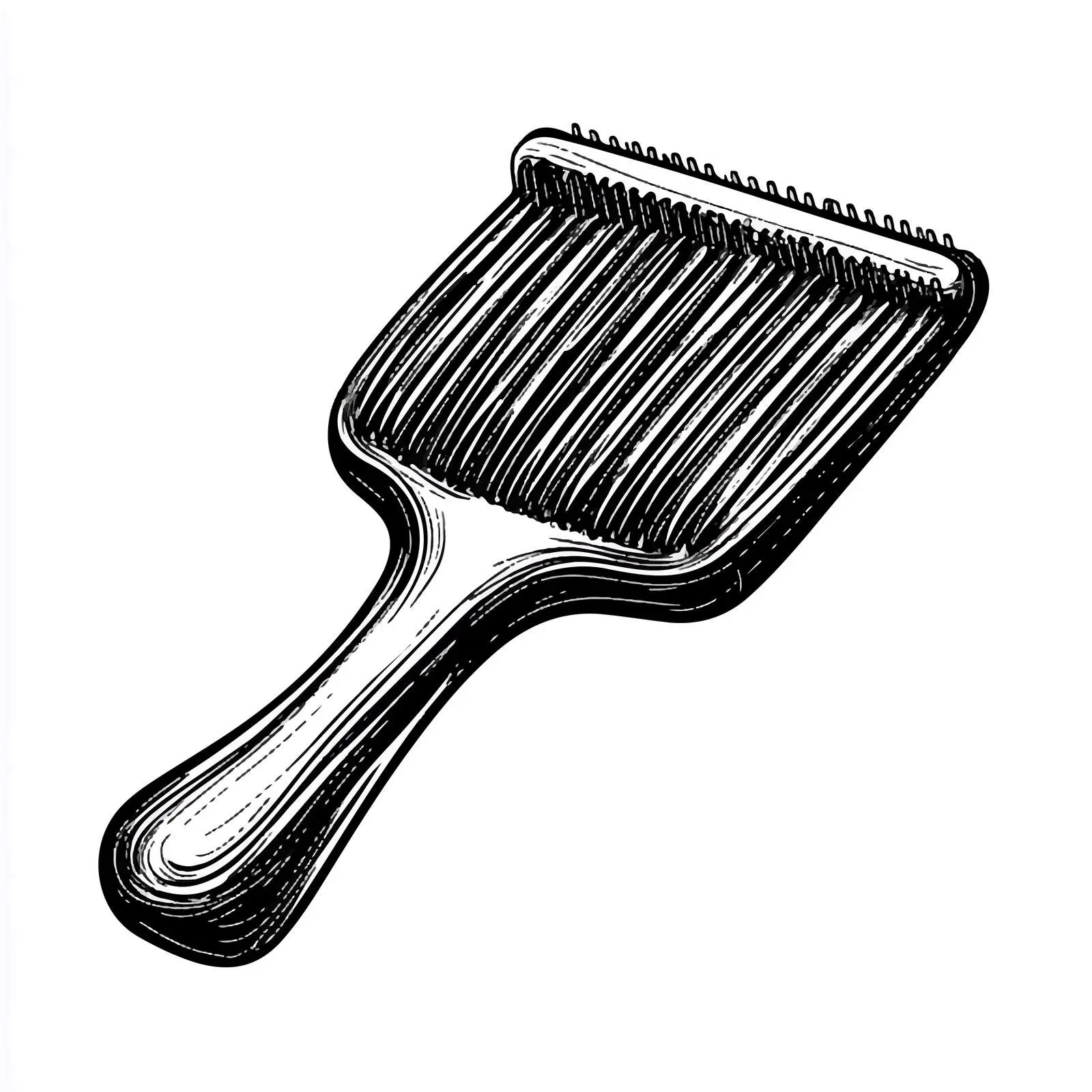 Stylized Black and White Comb Illustration — free download from Dotvec