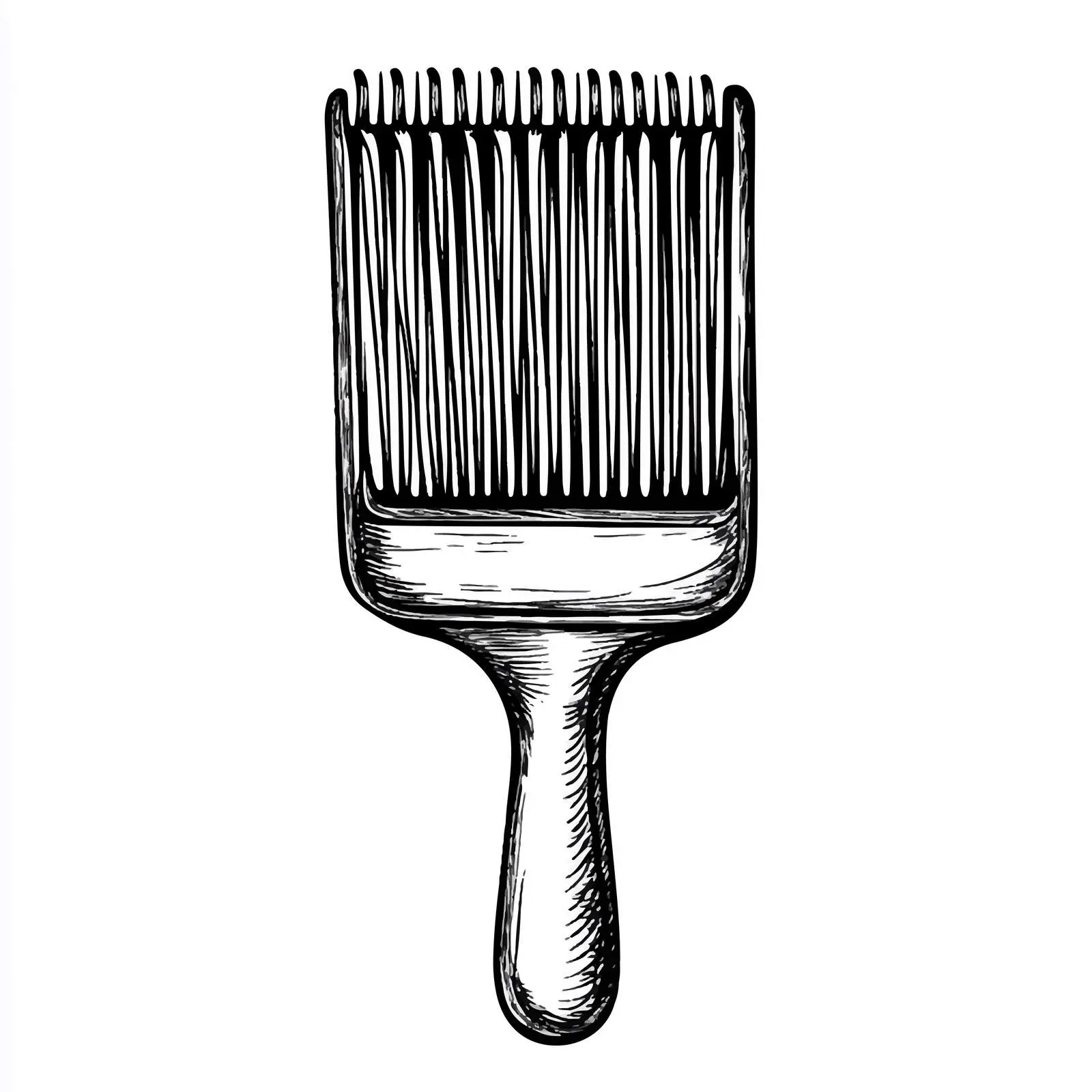 Black and White Cartoon Comb Illustration — free download from Dotvec