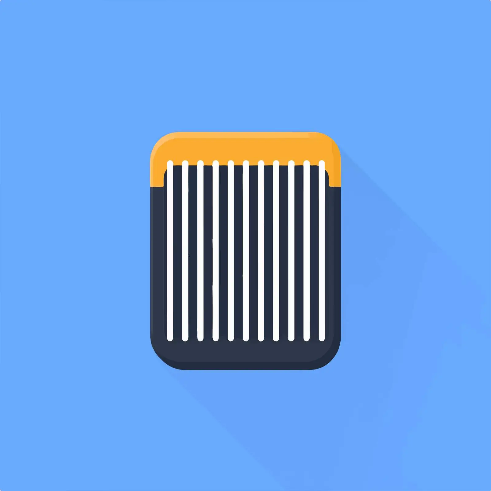 Flat Icon Comb with Long Shadow — free download from Dotvec