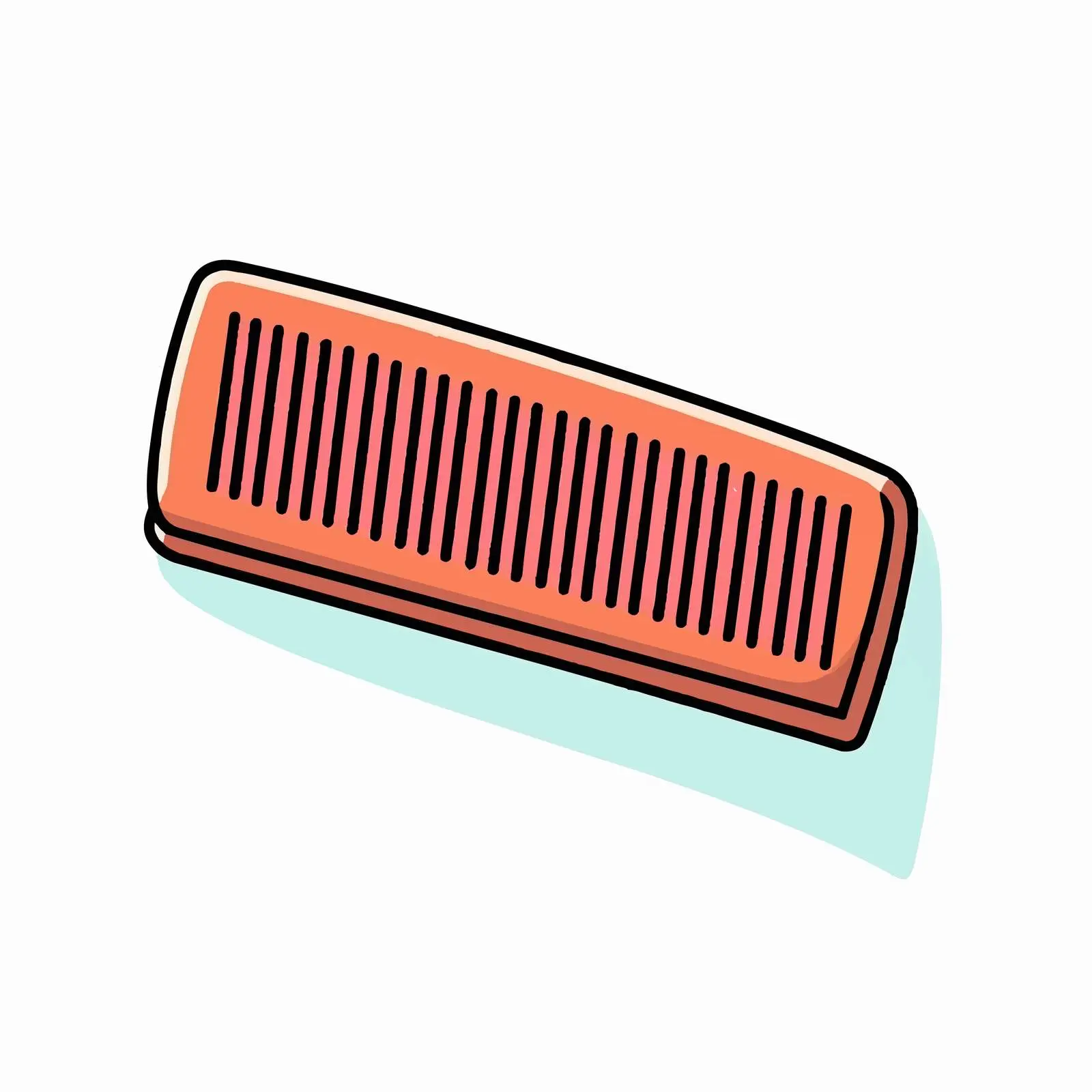 Cartoon Comb Line Vector Illustration – free web use image from Dotvec