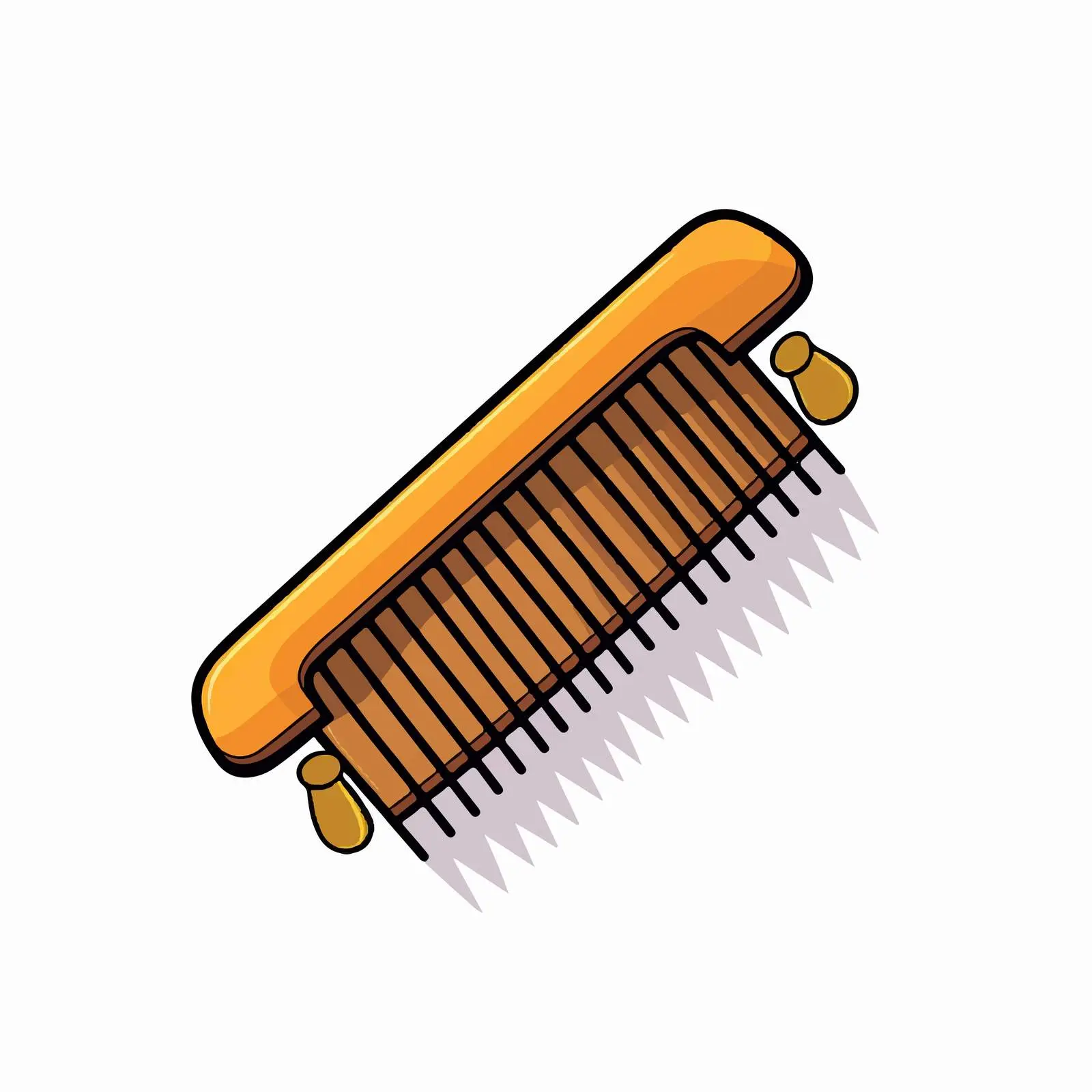 Cartoon Comb Line Vector Illustration — free download from Dotvec
