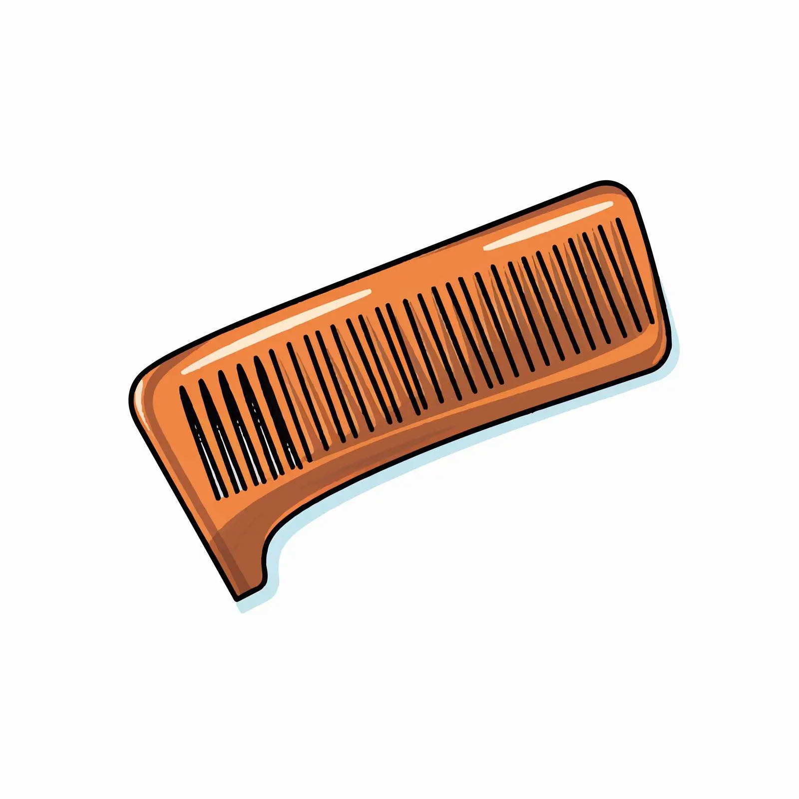 Cartoon Line Vector Illustration of Comb Design — free download from Dotvec