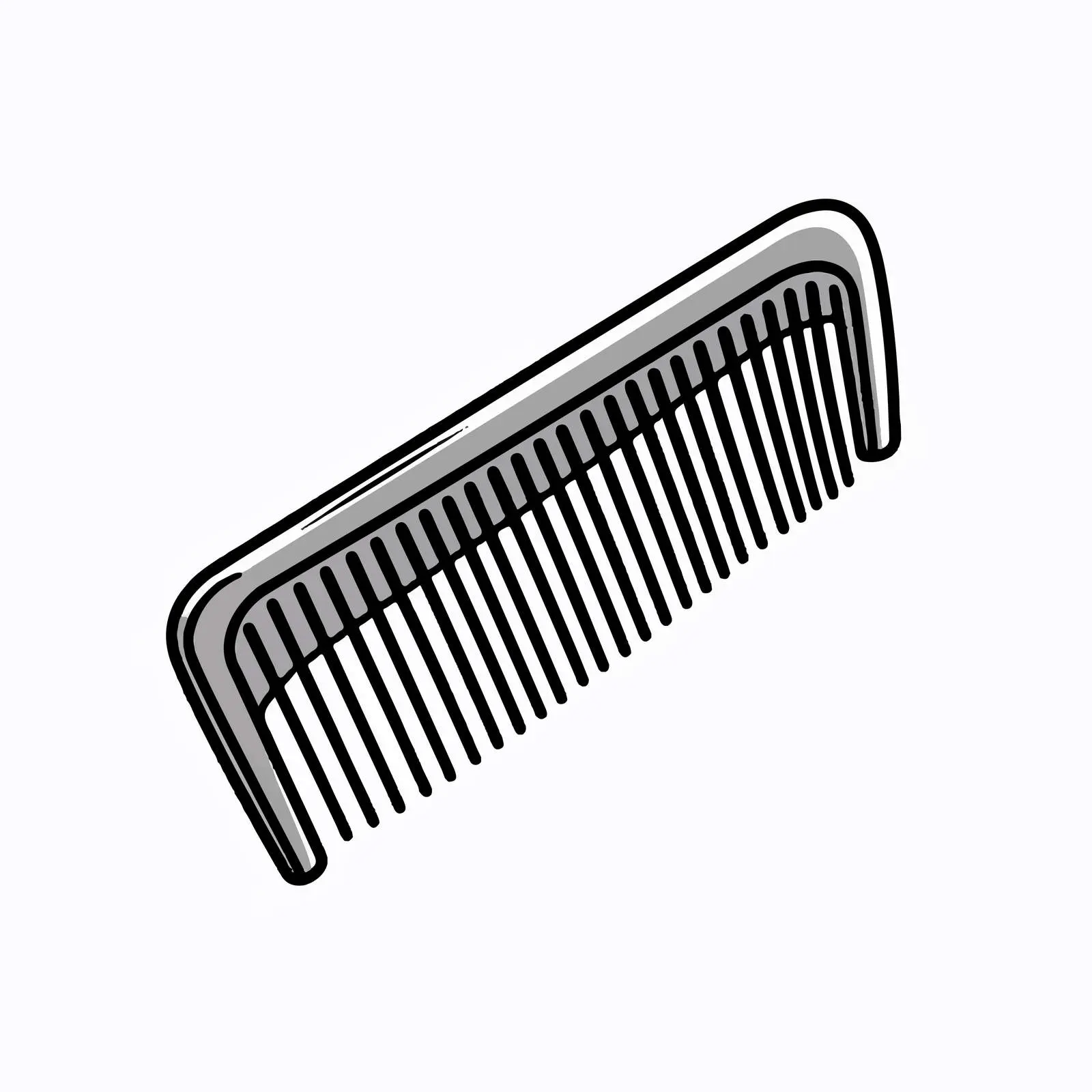 Cartoon Line Comb Vector Illustration — free download from Dotvec