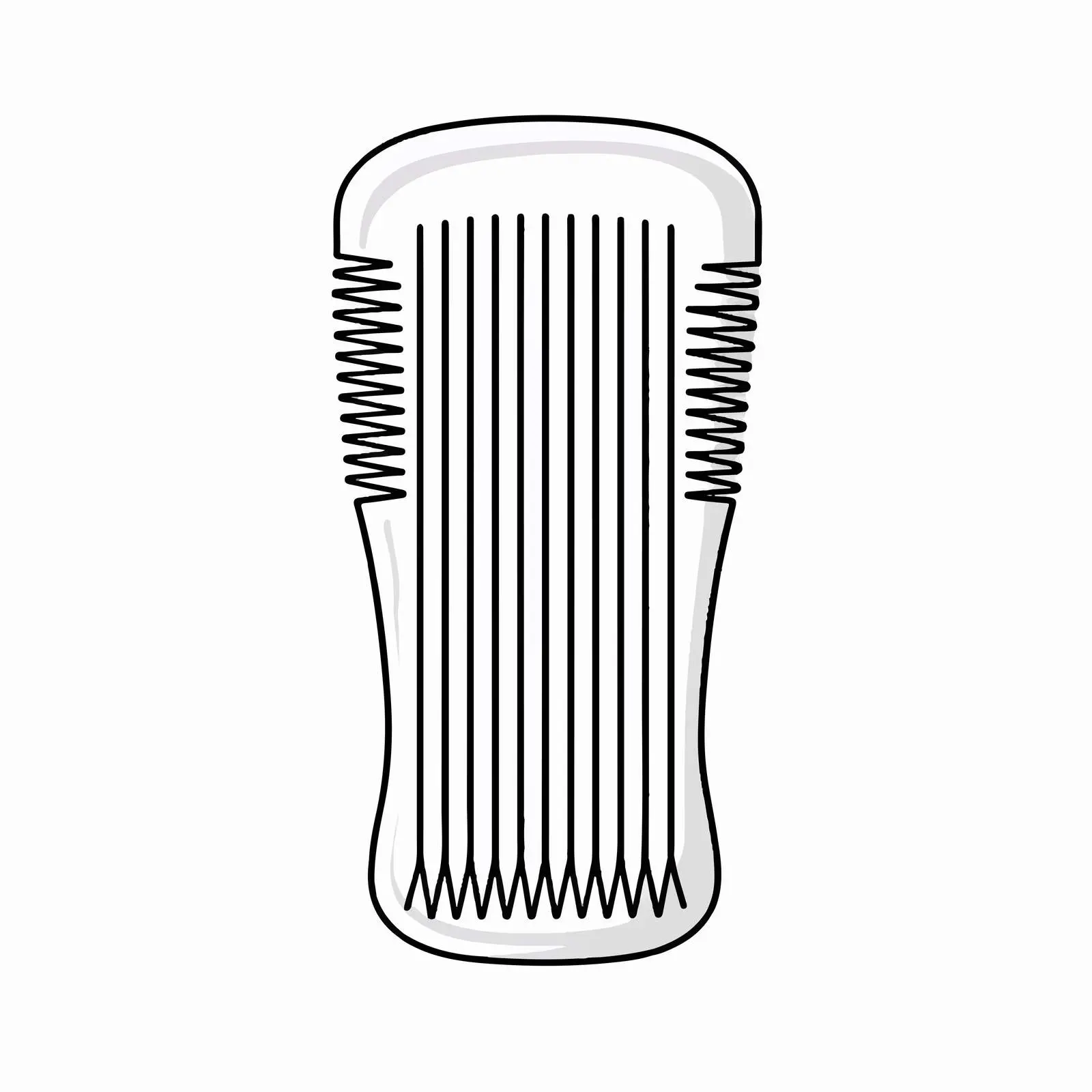 Outline Comb Vector Illustration on White Background – free vectored image image from Dotvec