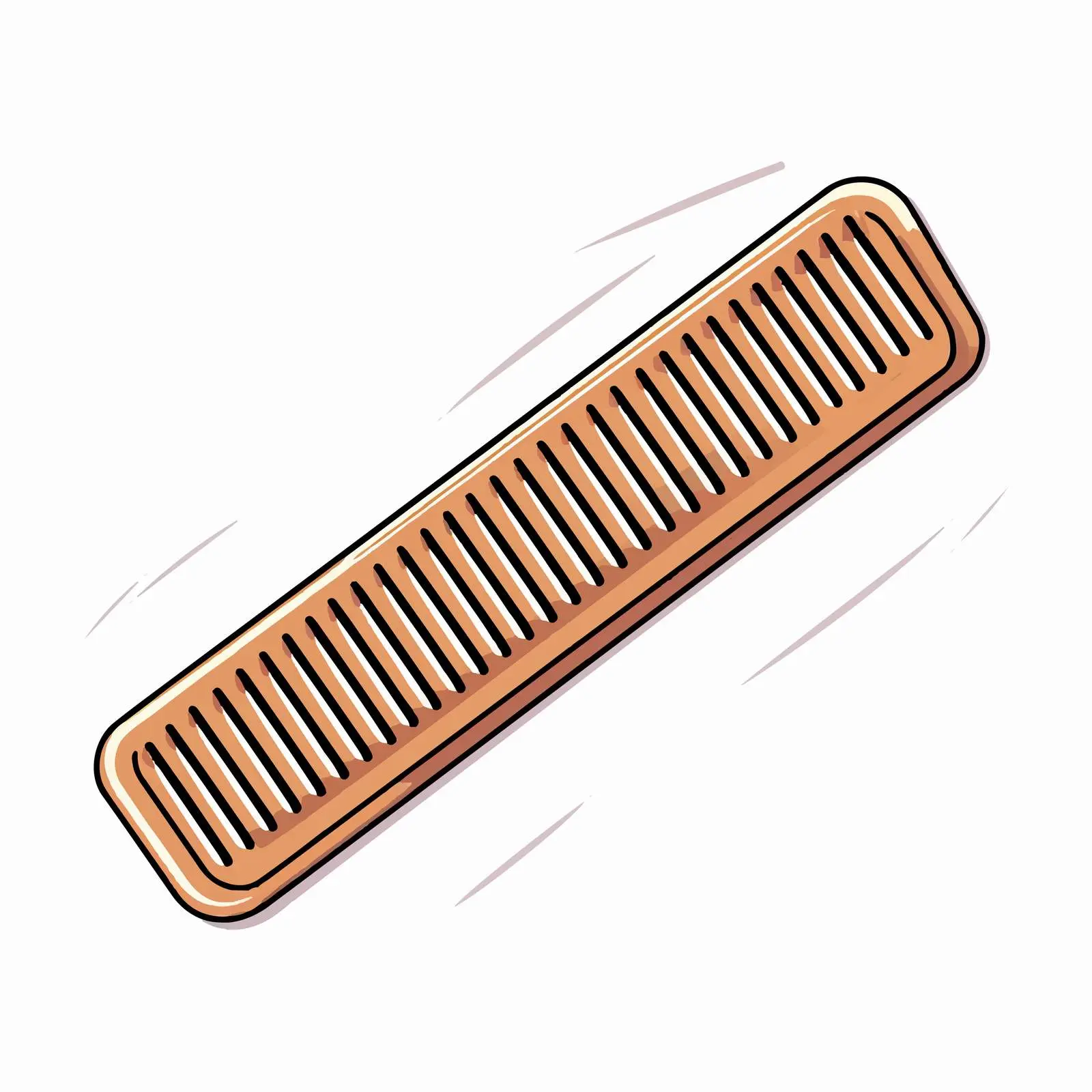 Outline Vector Illustration of a Comb — free download from Dotvec