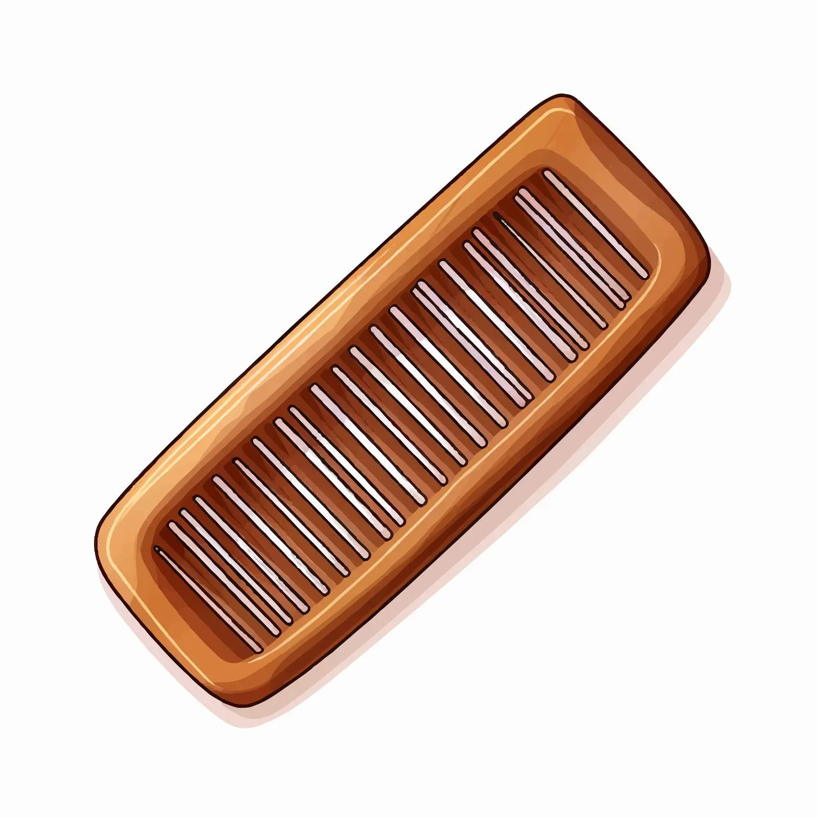 Top View Comb Vector Illustration on White Background — free download from Dotvec