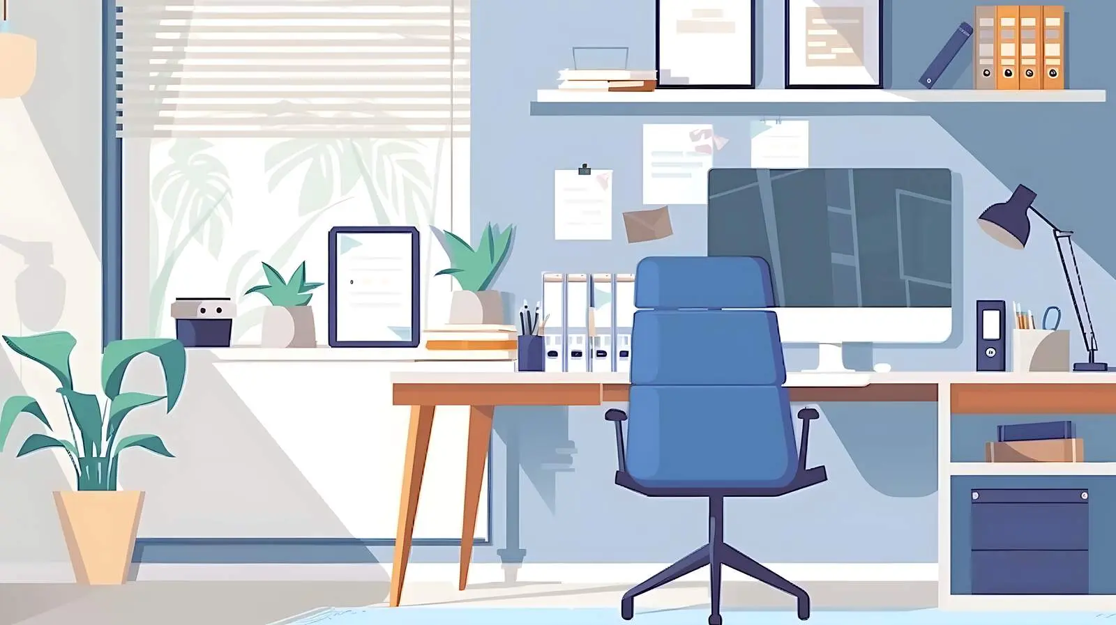 Stylish Home Office Workspace Interior Design — free download from Dotvec