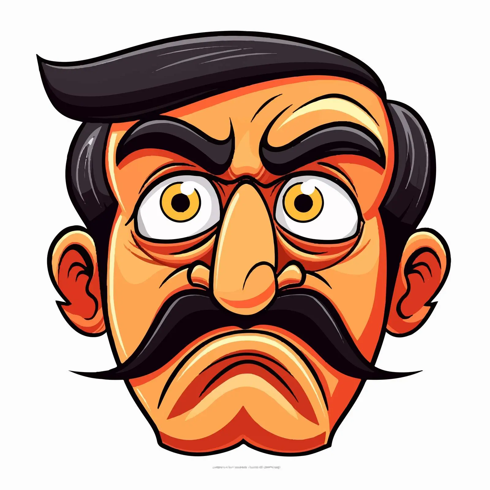 Cartoon Comic Face Icon Vector Illustration — free download from Dotvec