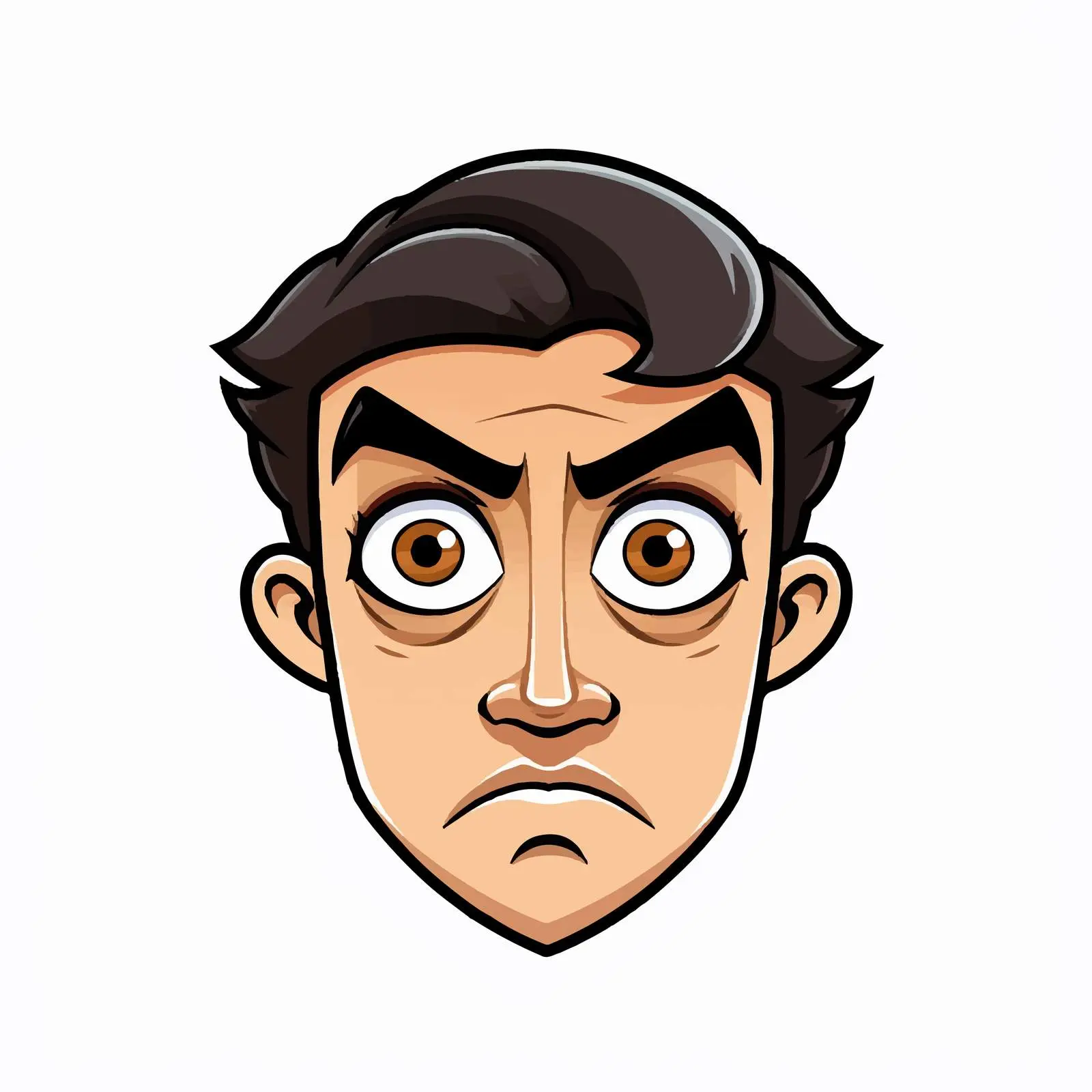 Cartoon Comic Face Icon Vector Illustration – free social media icon image from Dotvec