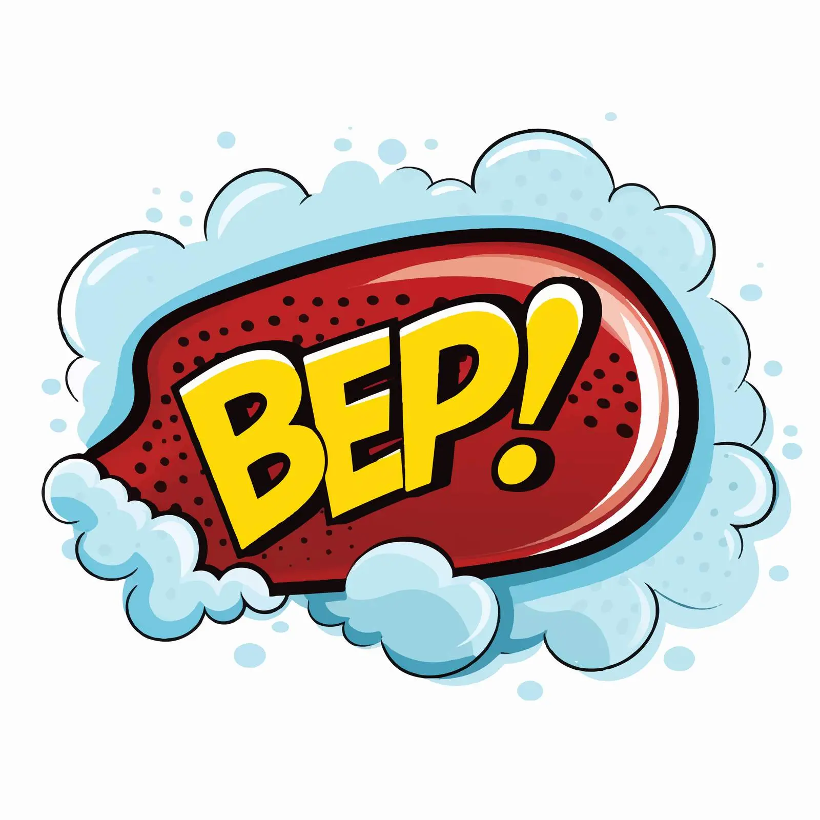 Comic Speech Bubble with Beep Text Illustration — free download from Dotvec