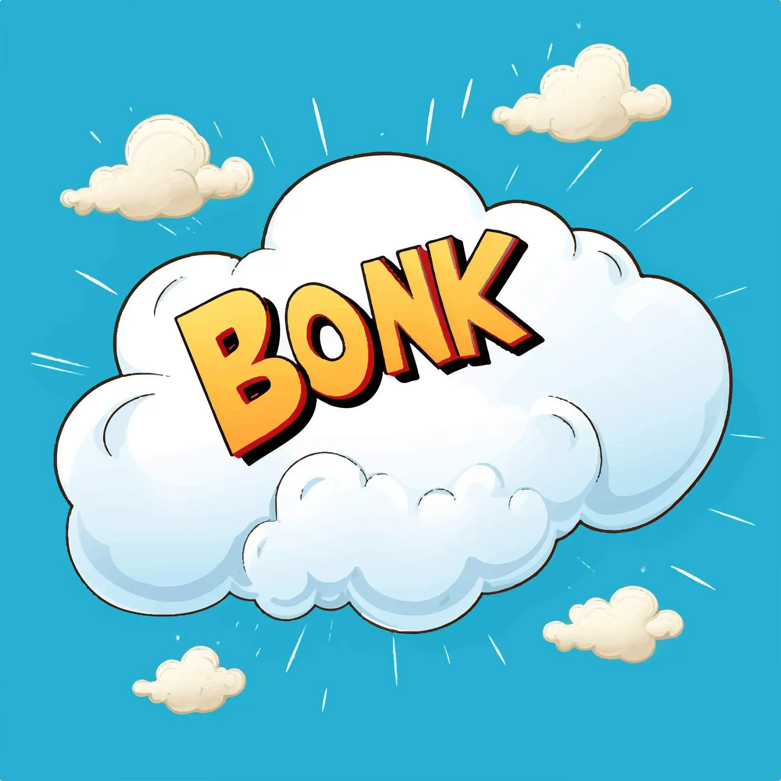 Comic Speech Bubble with Bonk Text Illustration — free download from Dotvec