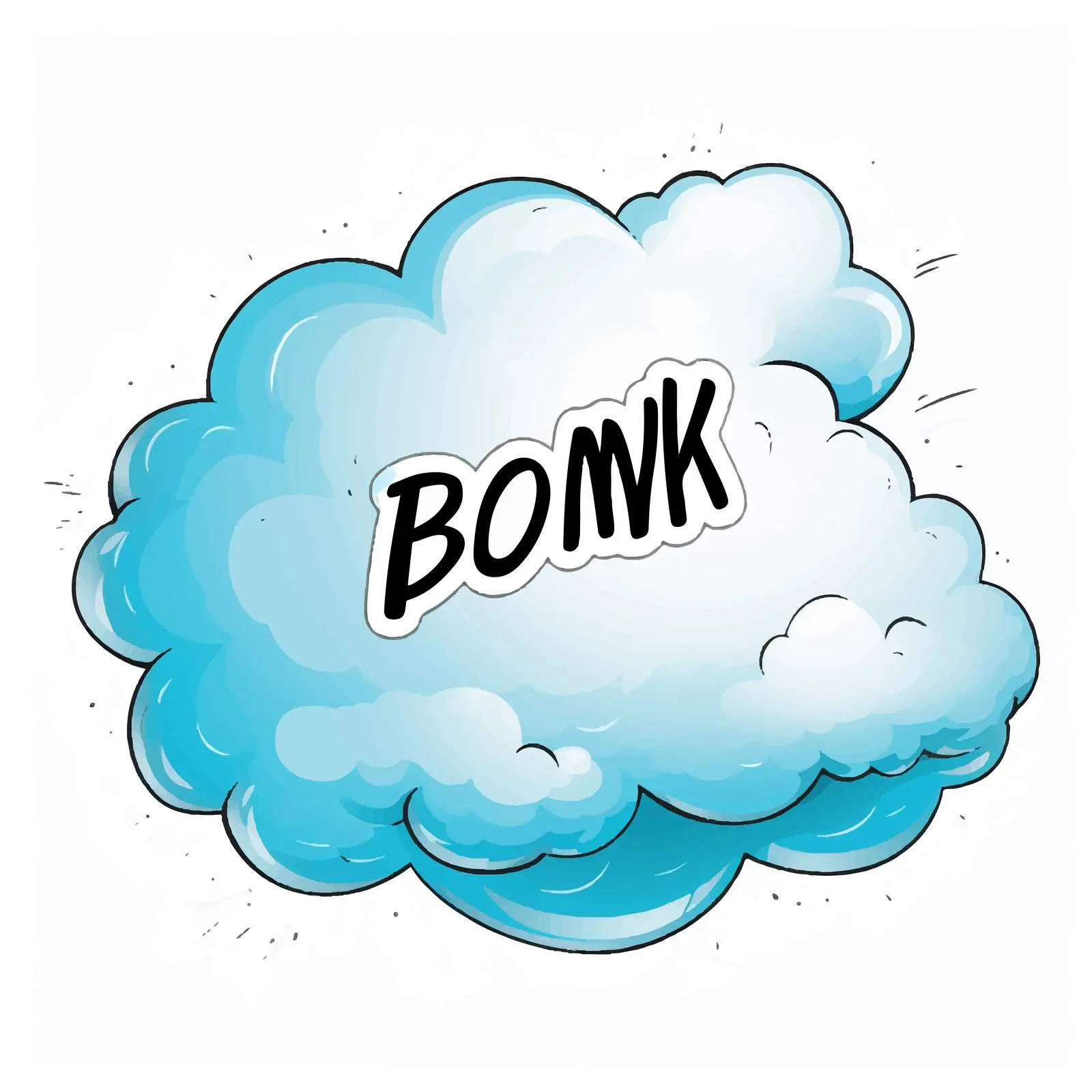 Comic Speech Bubble with Bonk Text Illustration — free download from Dotvec
