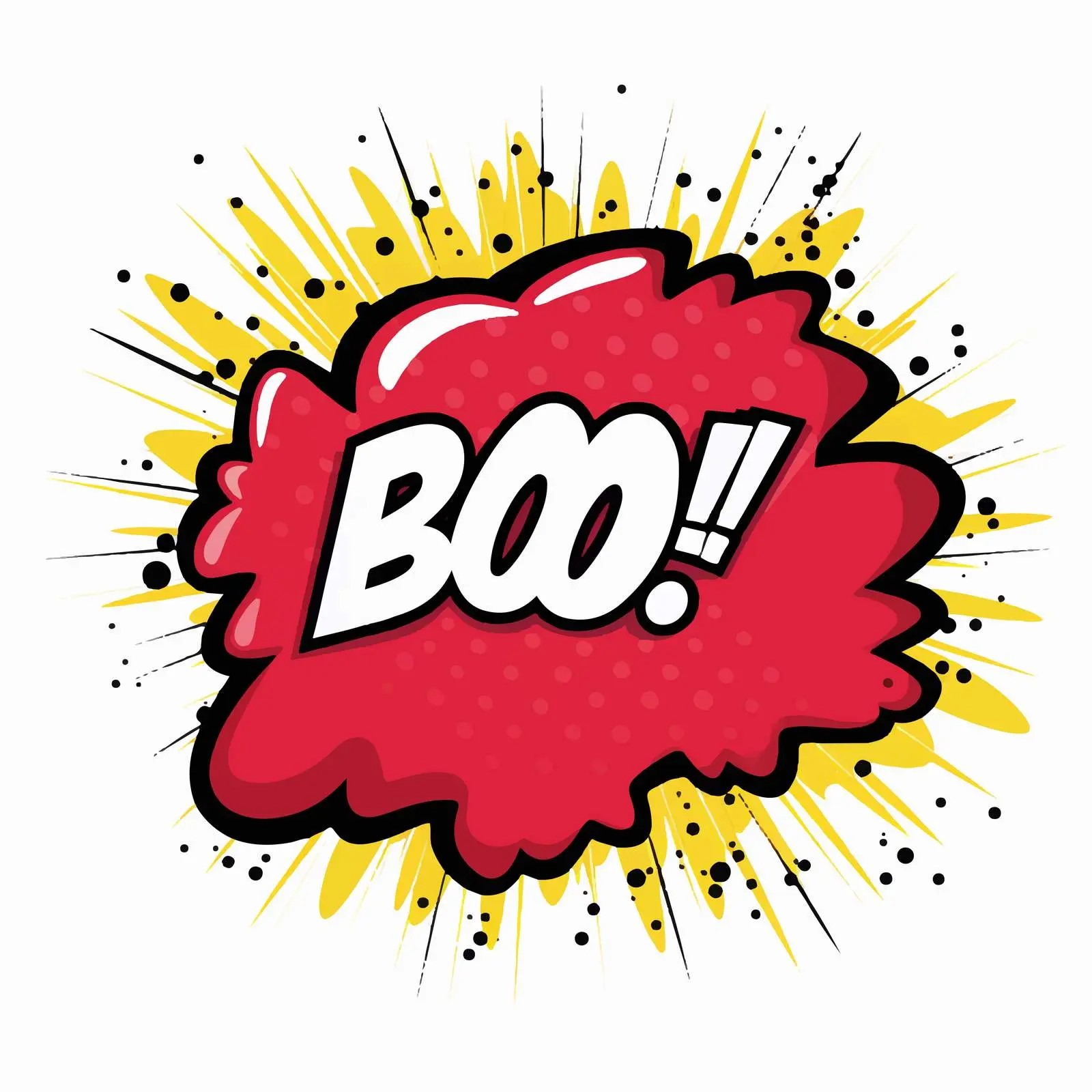 Comic Speech Bubble with Boom Text Illustration — free download from Dotvec