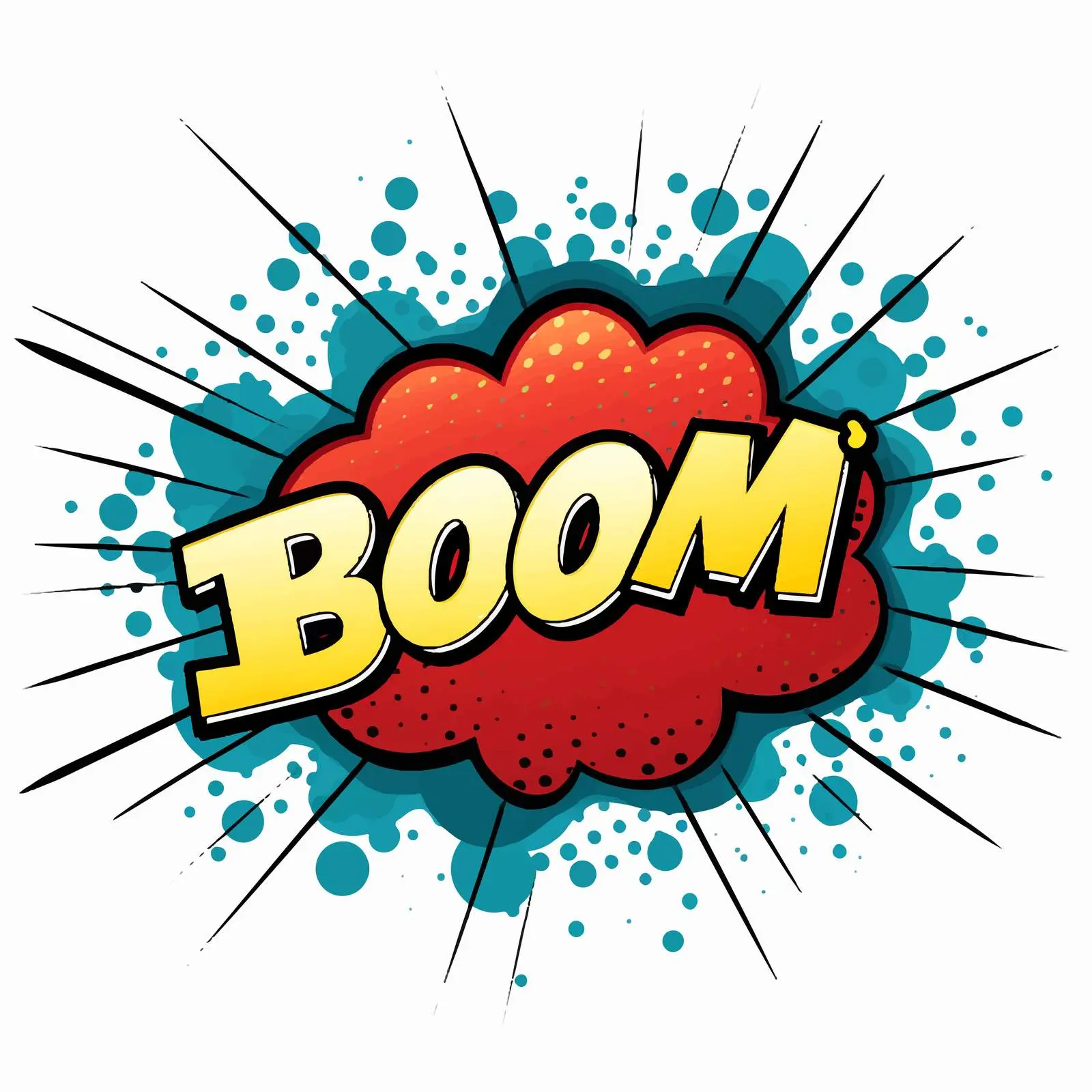 Comic Speech Bubble with Boom Text Illustration — free download from Dotvec
