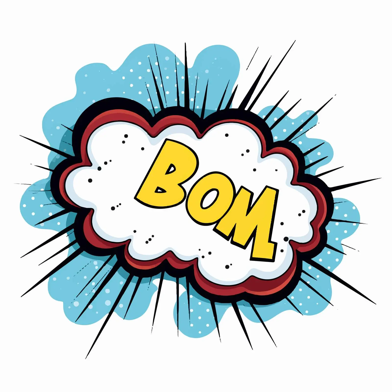 Comic Speech Bubble with Boom Text Illustration — free download from Dotvec