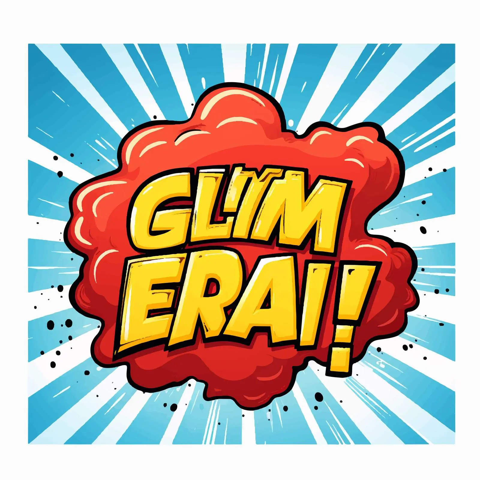 Comic Speech Bubble with Rumble Text Illustration — free download from Dotvec