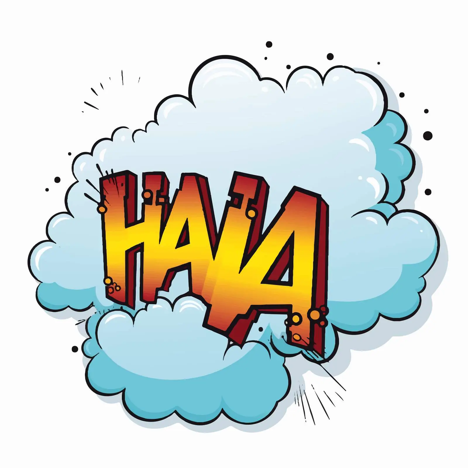Comic Speech Bubble with Ha Ha Text Illustration — free download from Dotvec