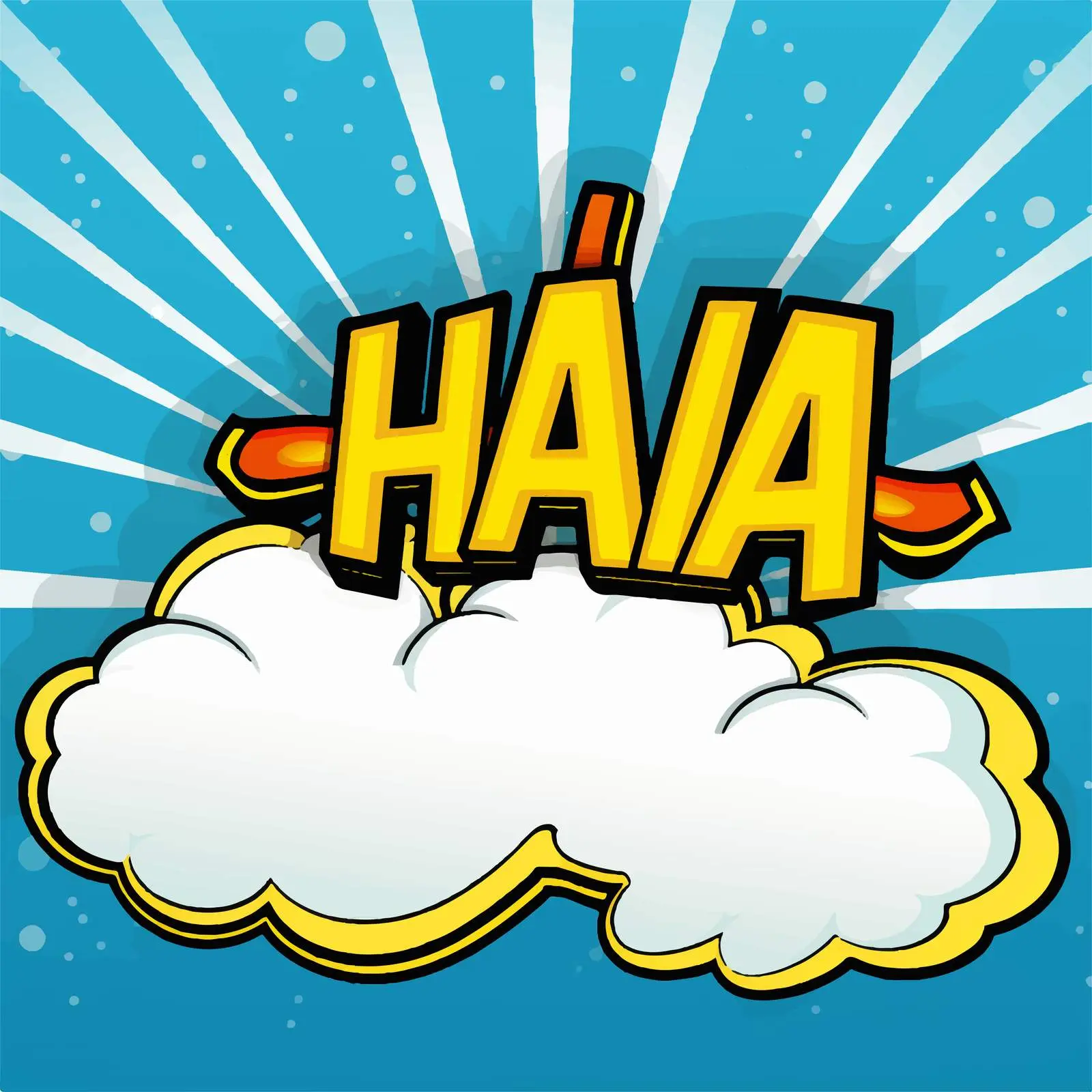 Laughing Comic Speech Bubble Illustration — free download from Dotvec