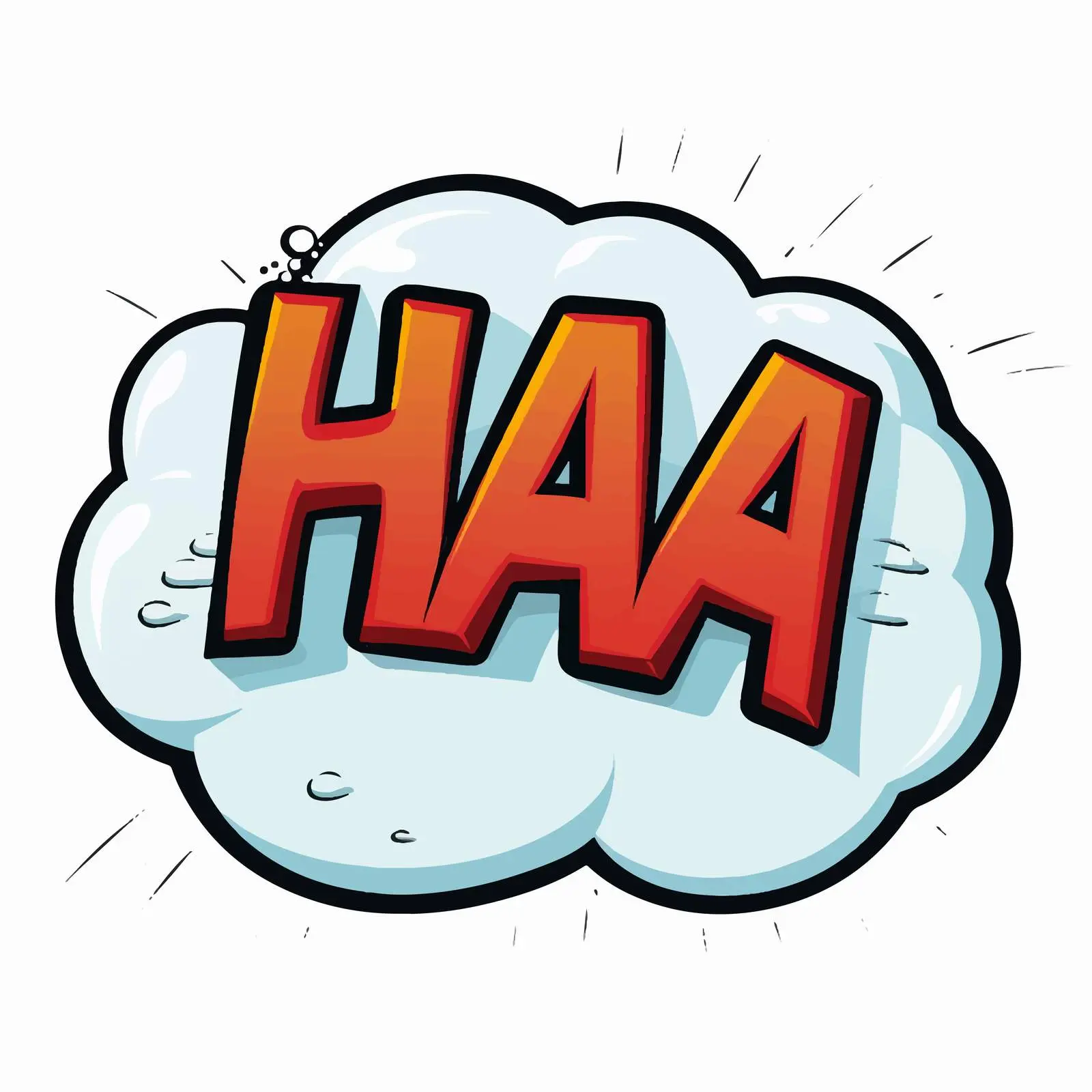 Comic Speech Bubble with Ha Ha Text Illustration — free download from Dotvec