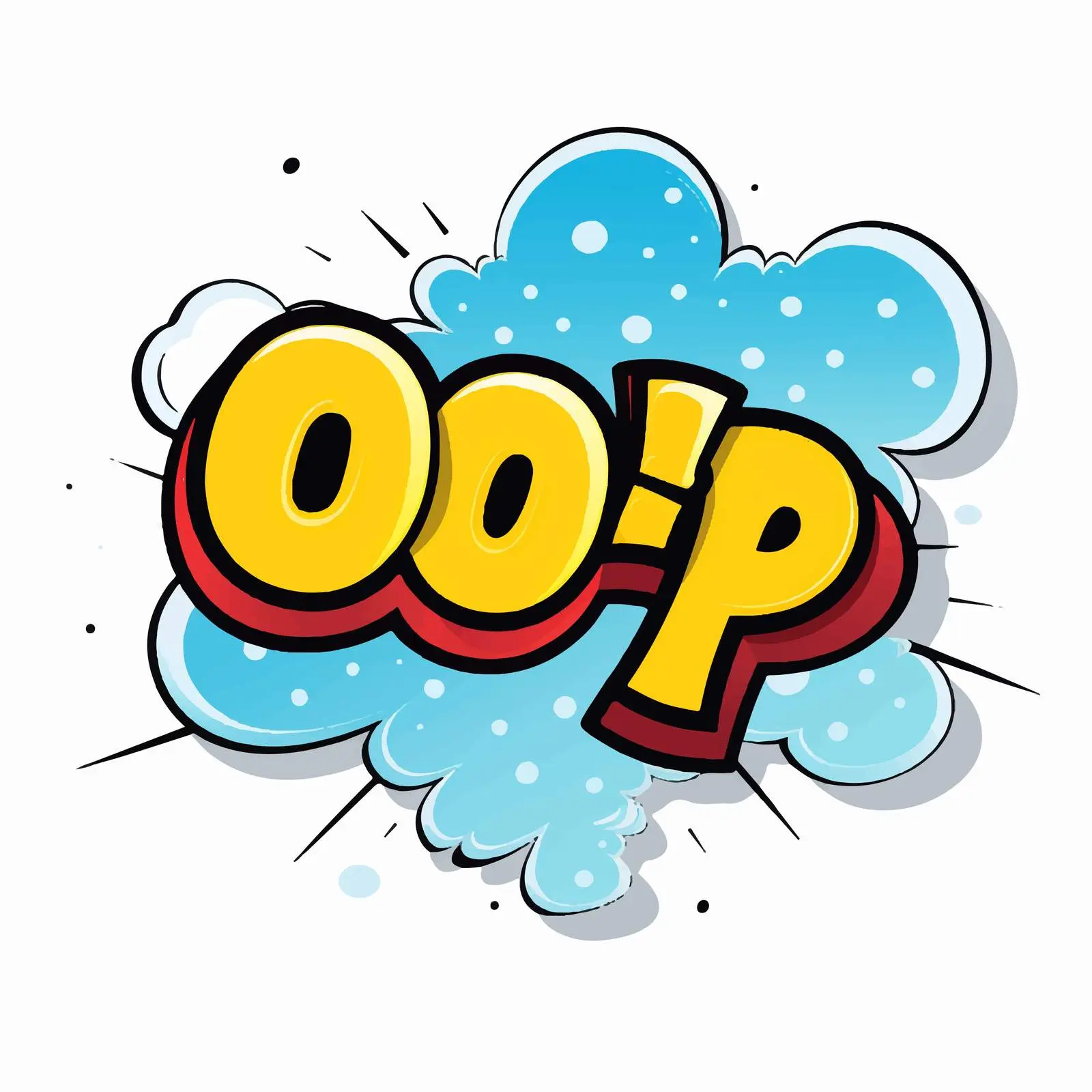 Comic Speech Bubble with Oops Text Illustration — free download from Dotvec