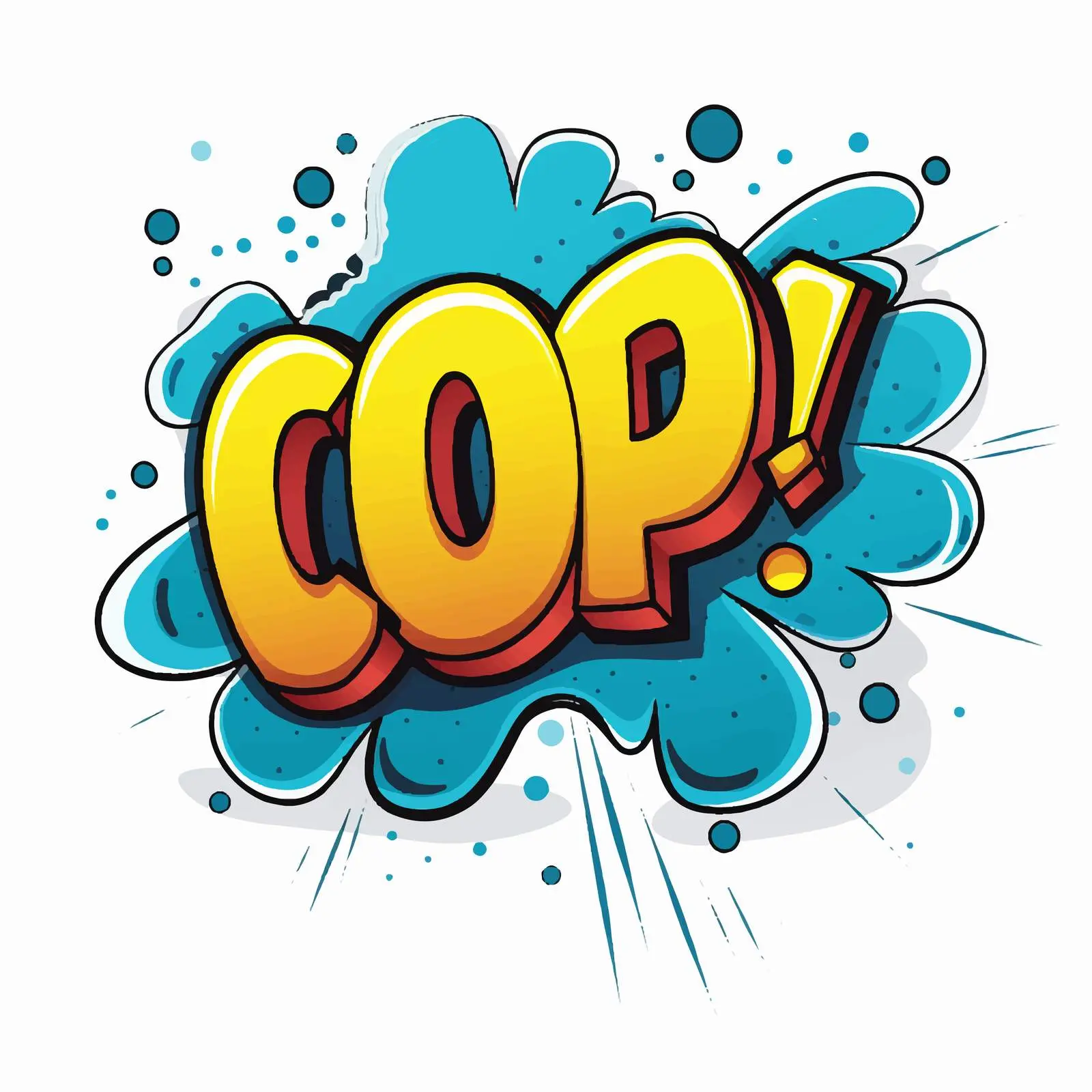Comic Speech Bubble with Oops Text Illustration — free download from Dotvec