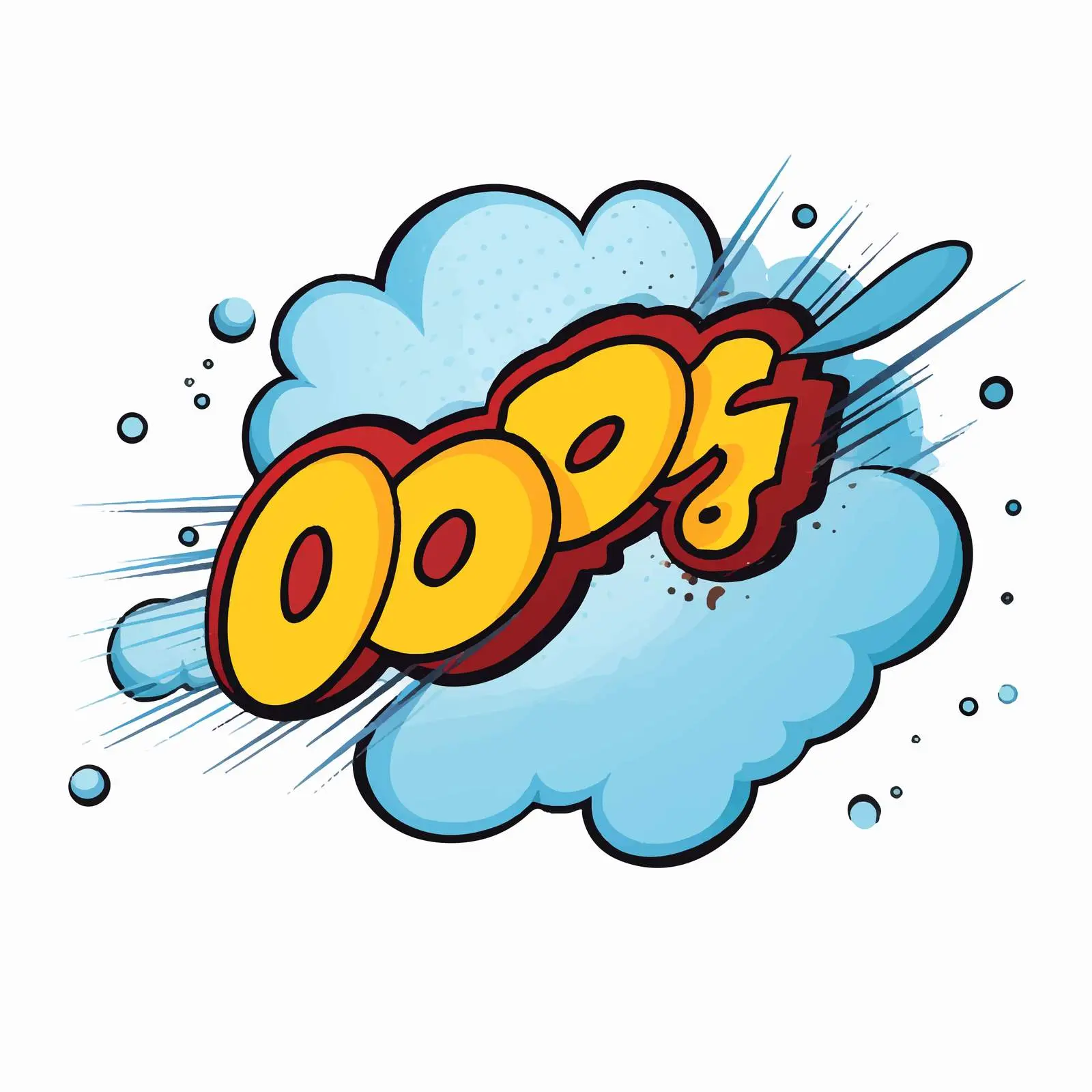 Comic Speech Bubble with Oops Expression — free download from Dotvec