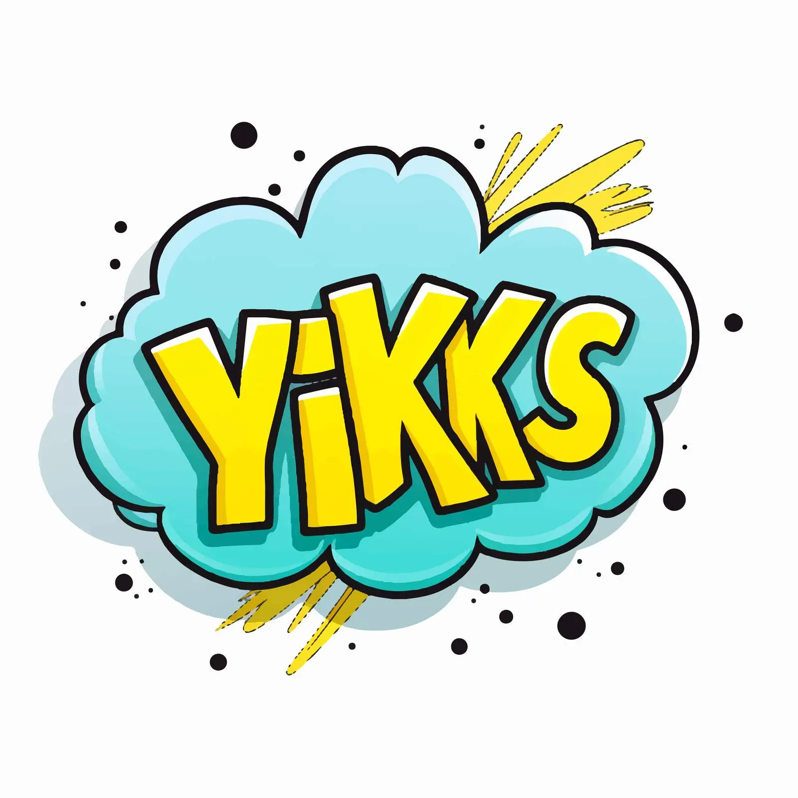 Yikes Text in Comic Speech Bubble Vector Art — free download from Dotvec