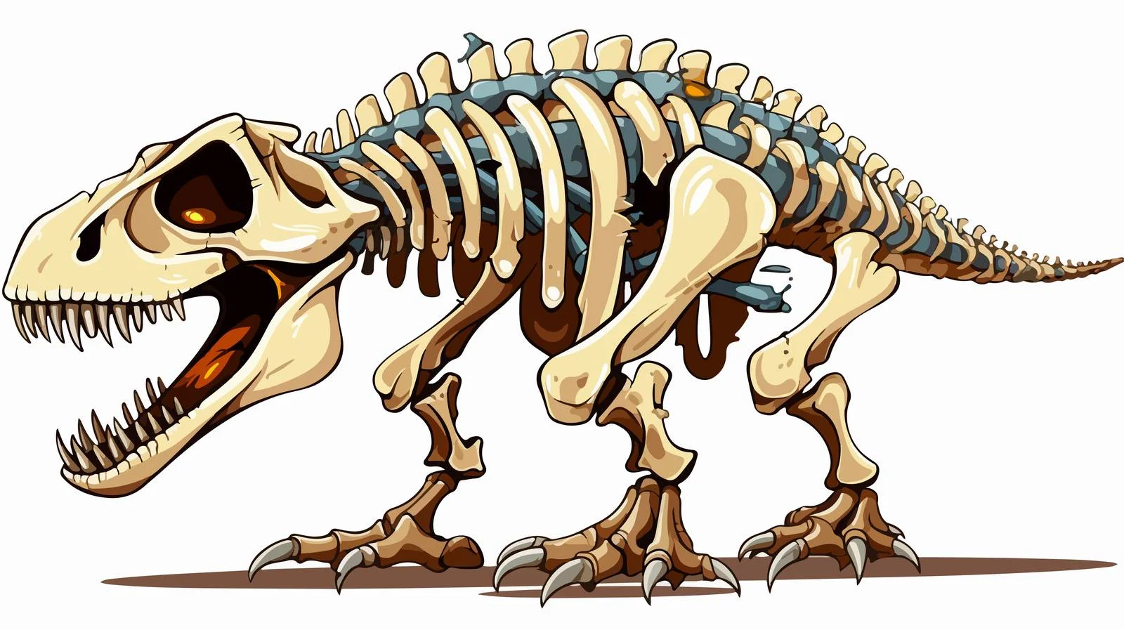 Dinosaur Bones Comic Book Vector Illustration — free download from Dotvec