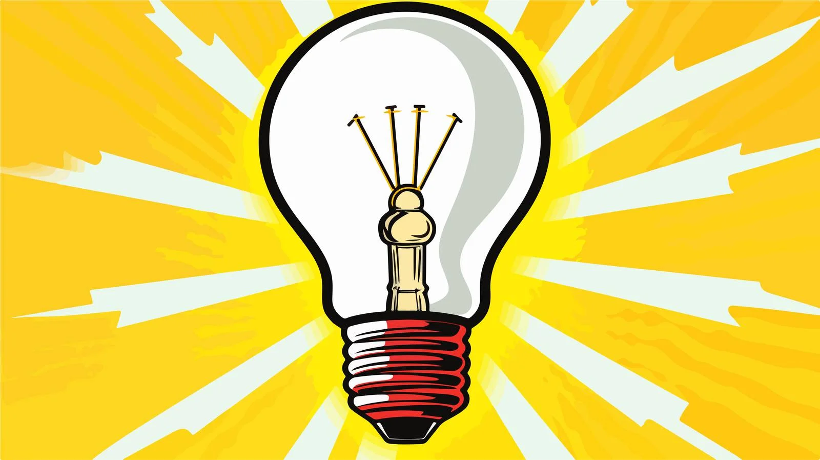 Comic Book Idea Light Bulb Concept — free download from Dotvec