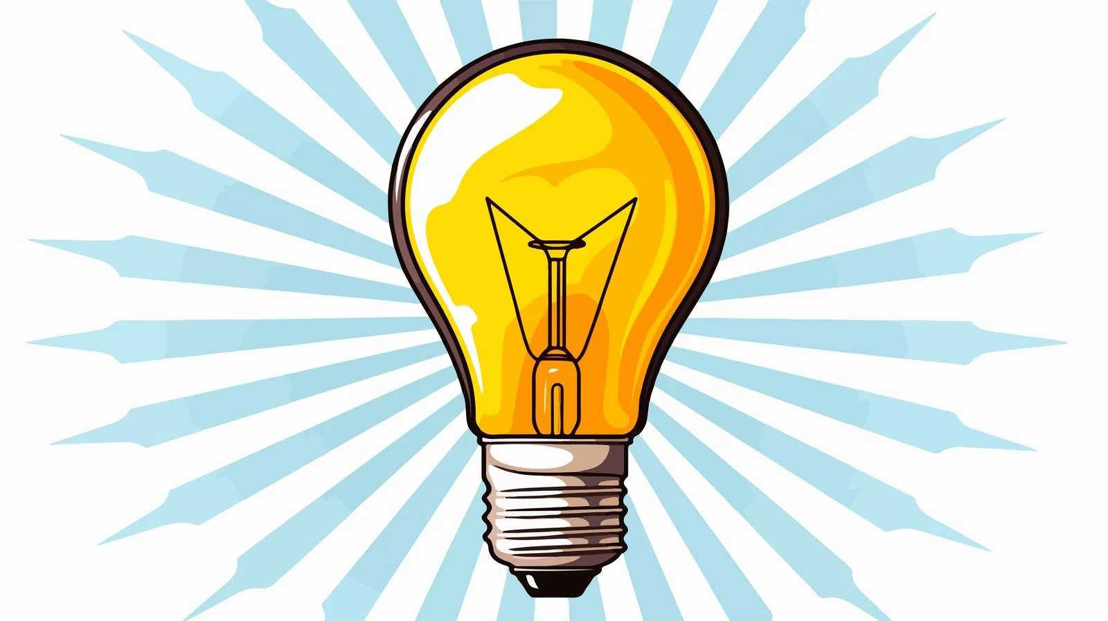 Idea Light Bulb Cartoon Illustration — free download from Dotvec