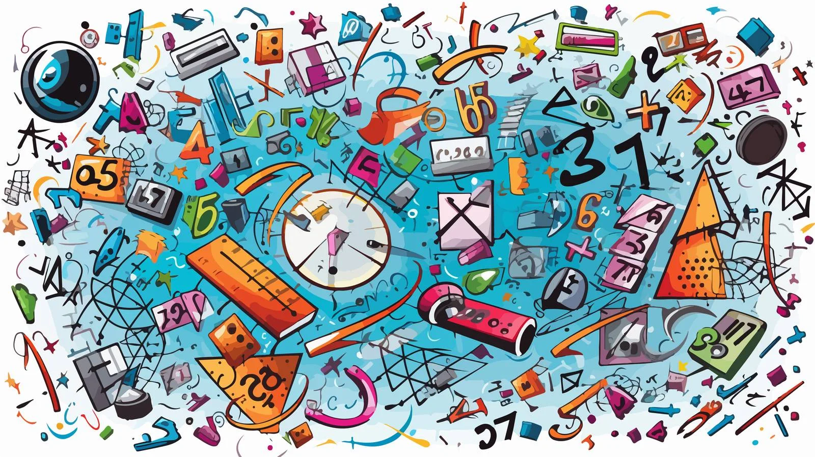Comic Math Symbols Cartoon Stock Vector — free download from Dotvec